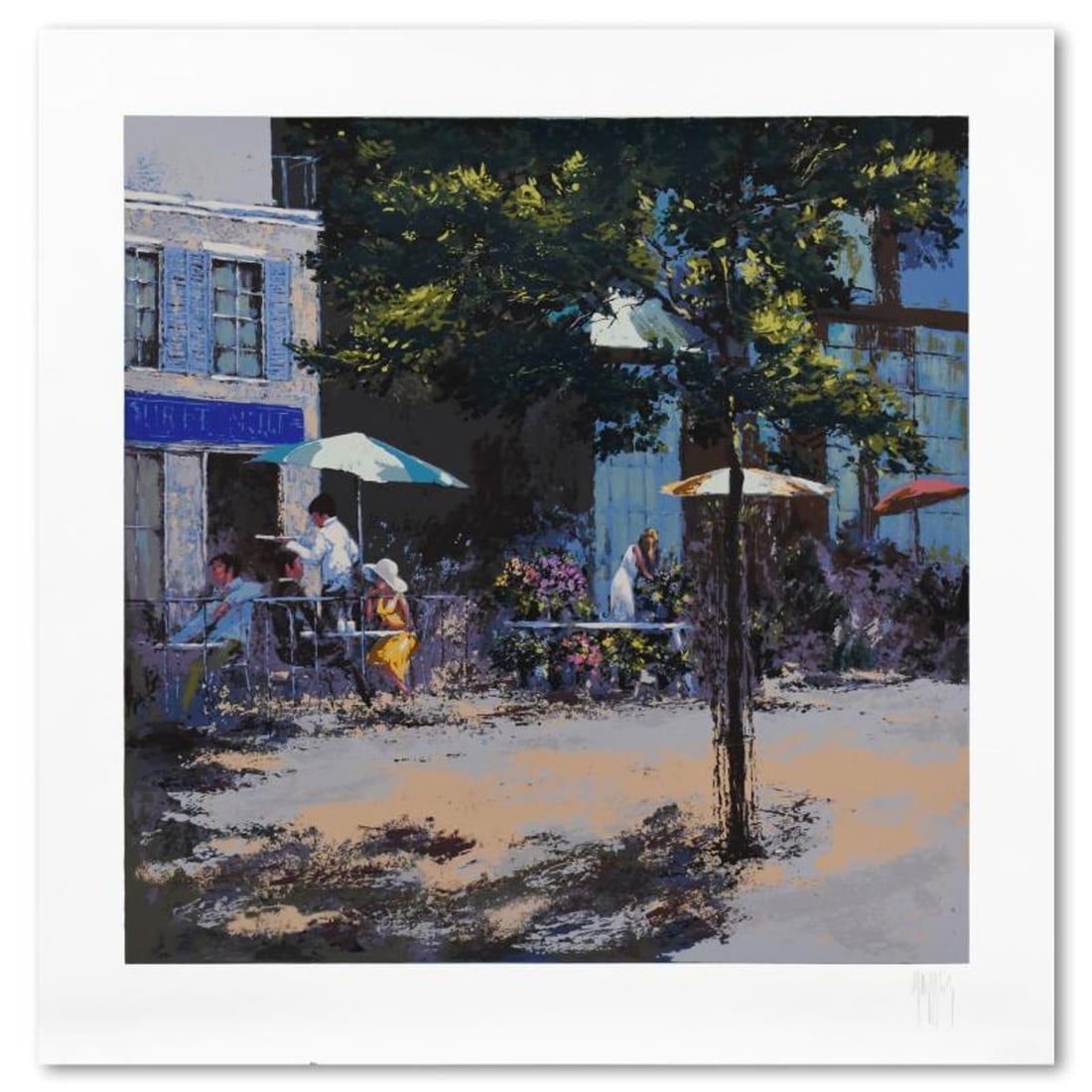 Mark King (1931-2014), "Jour et Nuite" Limited Edition Serigraph, Numbered and Hand Signed with: Total Tennis is a limited edition serigraph on paper by Mark King (1931-2014), numbered and hand signed by the artist. Includes Letter of Authenticity. Measures approx. 35.5" x 35" (border), 29" x 29"