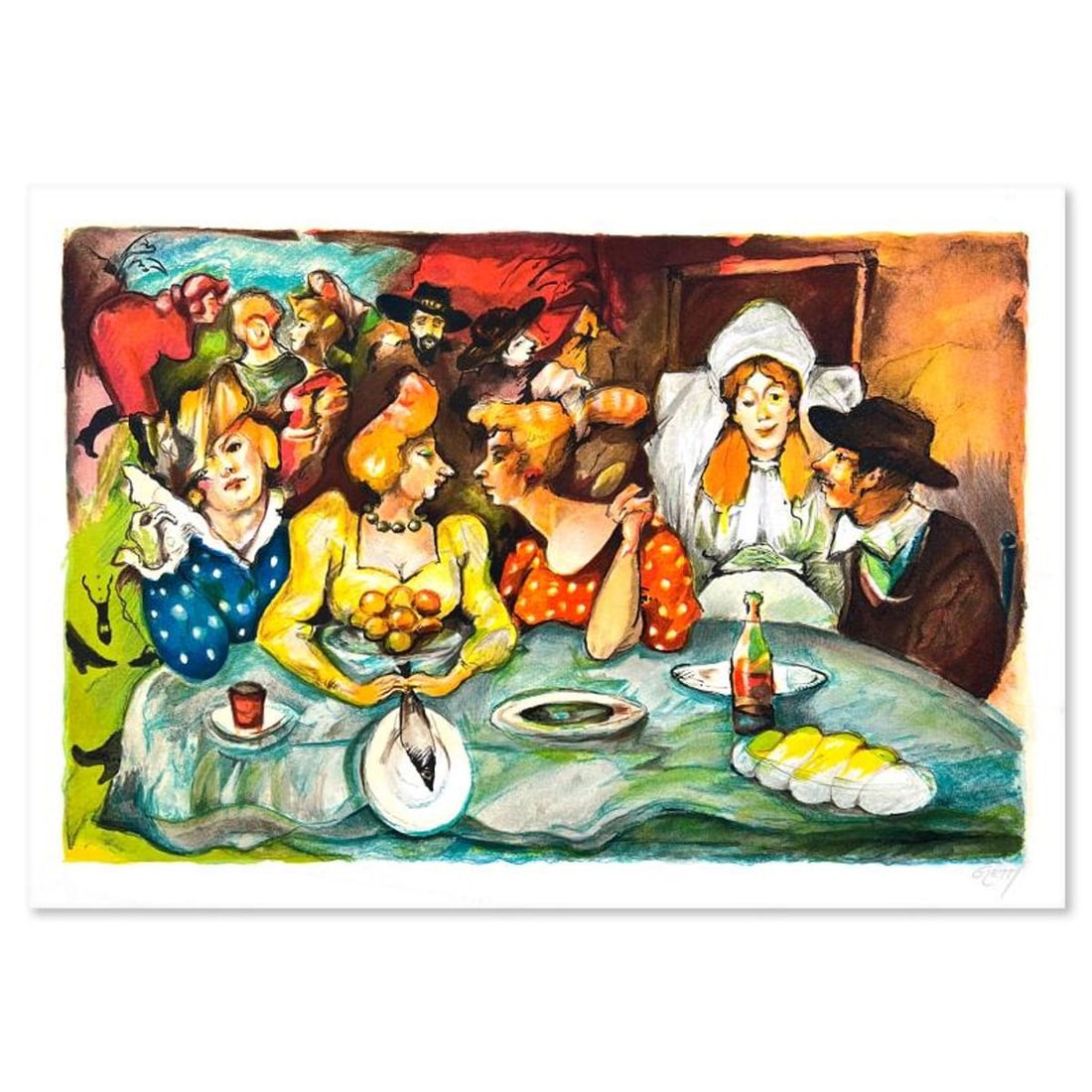 Gretty Rubinstein, Hand Signed, Numbered Limited Edition with Letter of Authenticity.: This is a limited edition on paper by Gretty Rubinstein. The piece comes hand signed by the artist, numbered, and with a letter of authenticity. Measures approximately 10" x 15". Reference#: 93459.