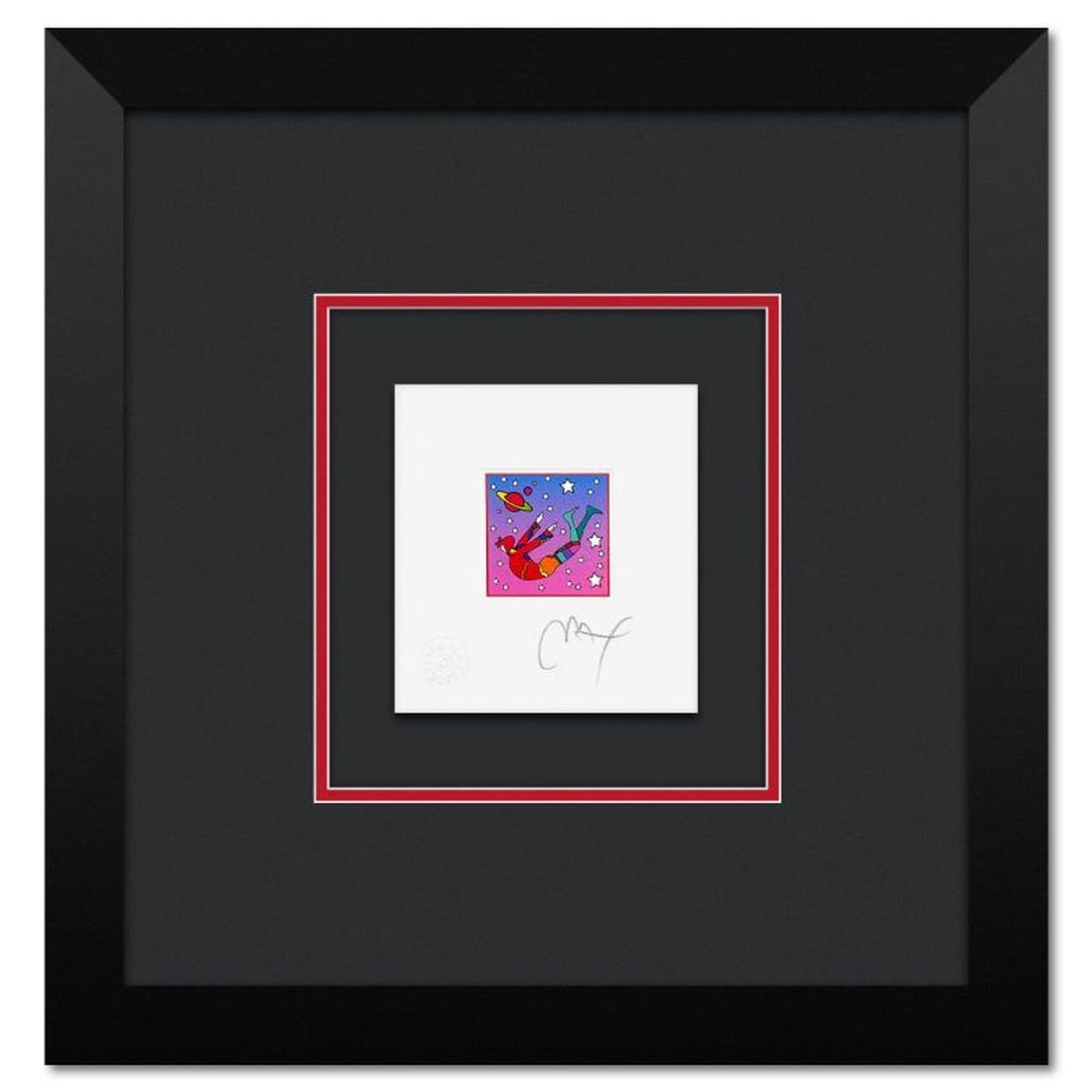 Peter Max, "Cosmic Flyer in Space Ver. II" Framed Limited Edition Lithograph, Numbered and Hand (1 of 2)