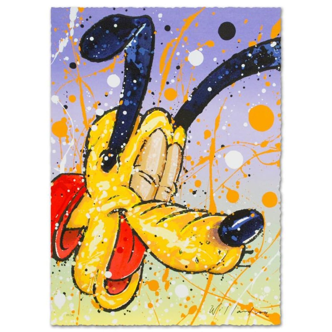 David Willardson, "What's So Dog Gone Funny" Hand Signed Limited Edition Disney Serigraph with: What's So Dog Gone Funny is a Disney Fine Art limited edition serigraph on paper by David Willardson, numbered and hand signed by the artist. Includes Letter of Authenticity. Measures approx. 18" x 24