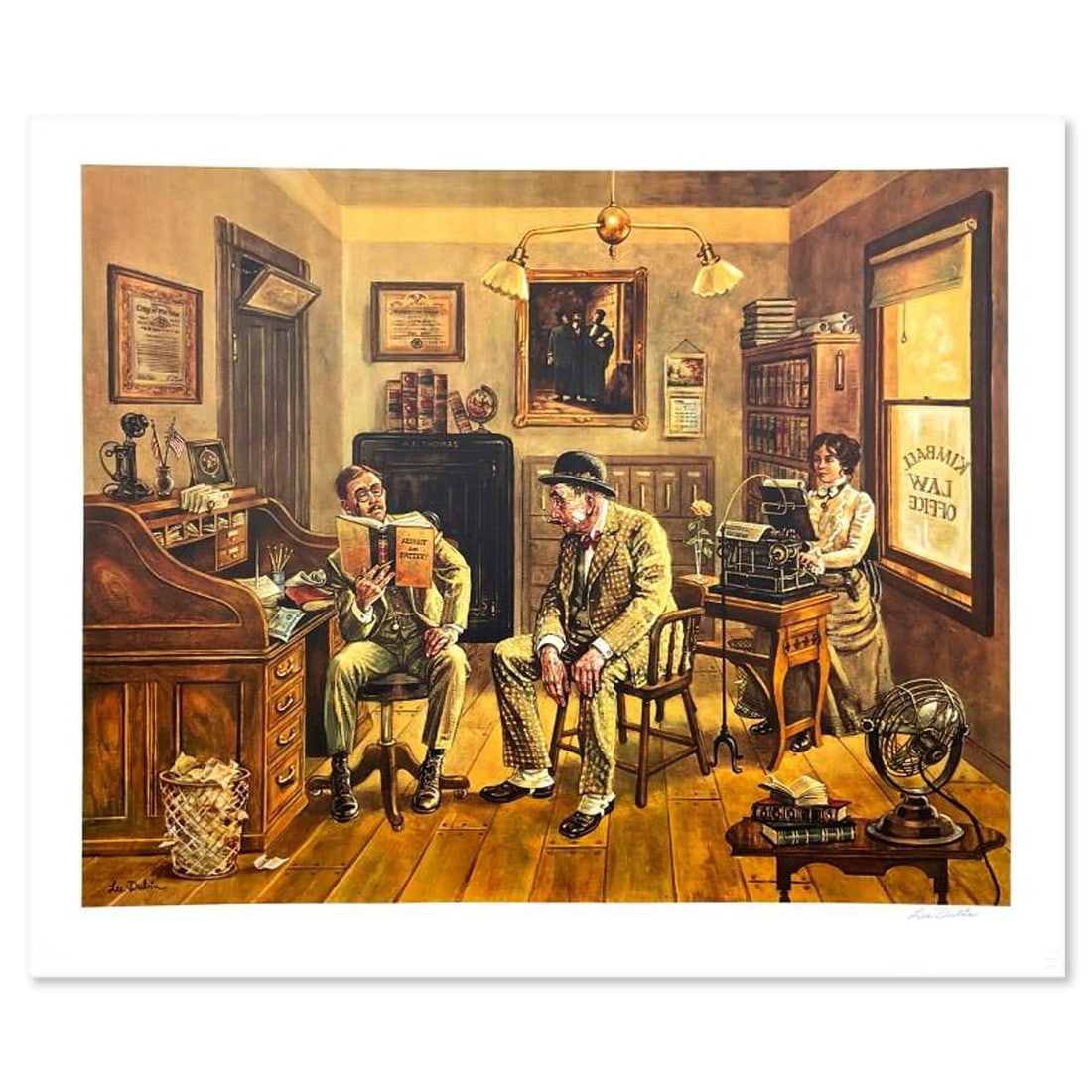 Lee Dubin, "Assault and Battery" Limited Edition Lithograph, Numbered and Hand Signed and Letter of: Assault and Battery is a limited edition lithograph on paper by Lee Dubin, numbered and hand signed by the artist. Includes Letter of Authenticity. Measures approx. 34" x 28" (with border), 30" x 24" 