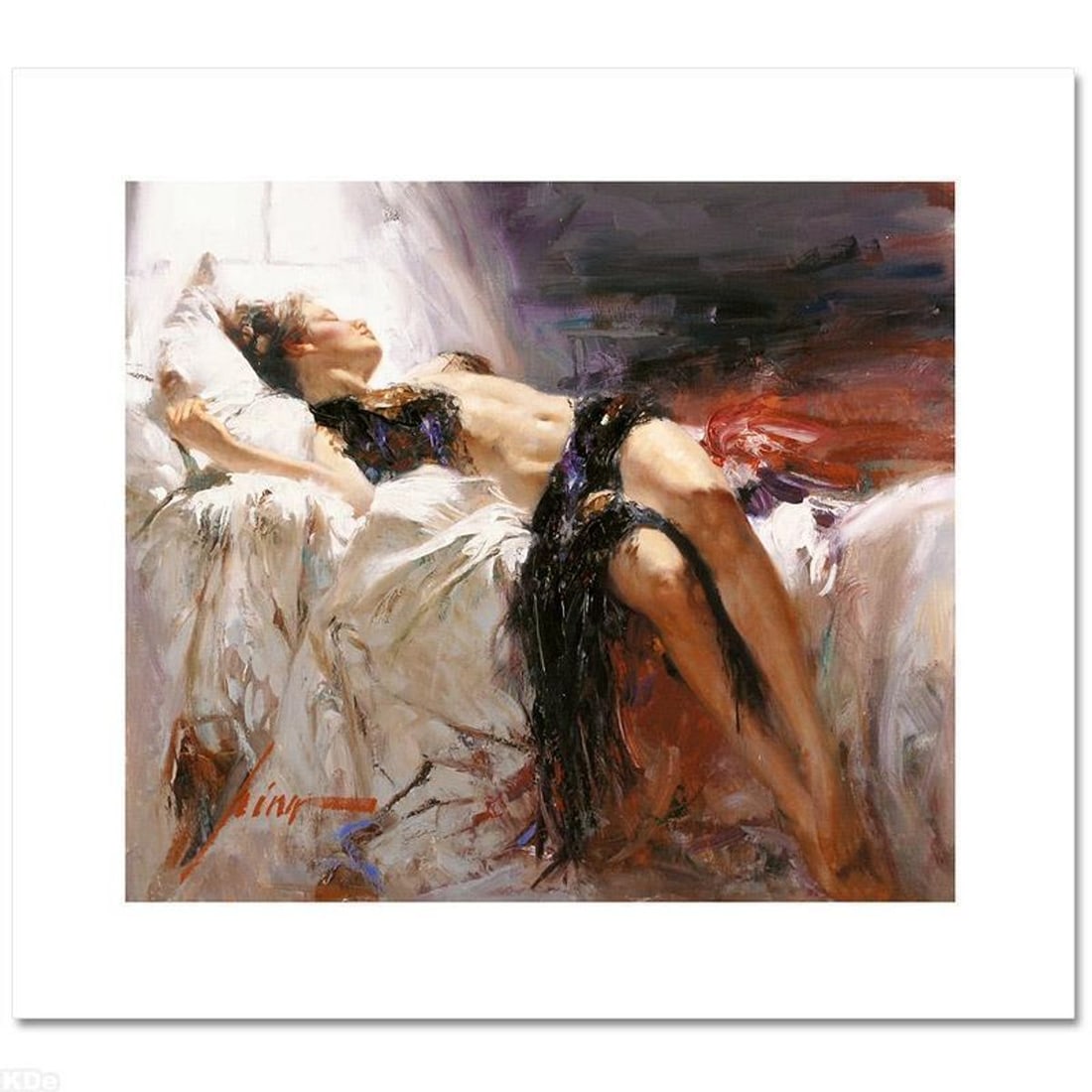 Pino (1939-2010), "Morning Dreams" Hand Signed Limited Edition on Canvas with Certificate of: Morning Dreams is a limited edition giclee on canvas by Pino (1939-2010), numbered and hand signed by the artist. Includes Certificate of Authenticity. Measures approximately 12" x 14". Reference#: 92