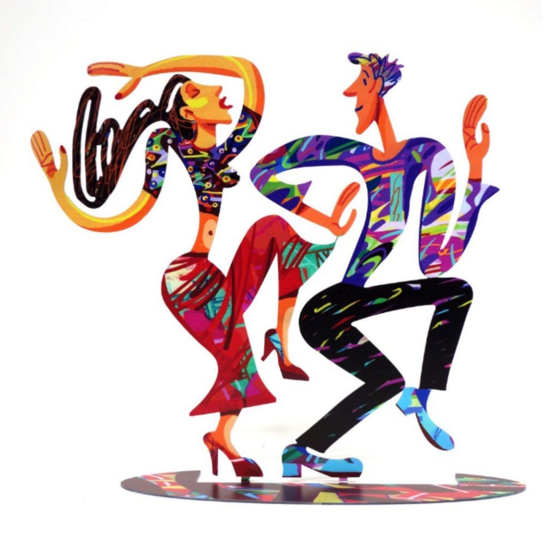 David Gerstein- Free Standing Sculpture "Dancers": Artist: David Gerstein. Medium: Free Standing Sculpture. Title: Dancers. Size: 13.6" x 16". Signature: Signed by the artist. Certificate of Authenticity: Is included. Additional: This piece is free st