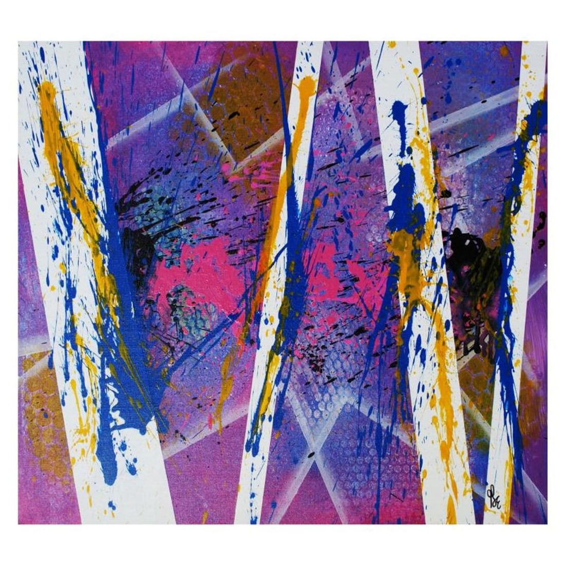 George Marlowe (d. 2026), "Razz-Ma-Tazz" Original Acrylic Painting on Canvas, Hand Signed with: Razz-Ma-Tazz is an original acrylic painting on stretched canvas by George Marlowe, hand signed by the artist. Includes Letter of Authenticity. Measures approx. 30" x 24" (image).