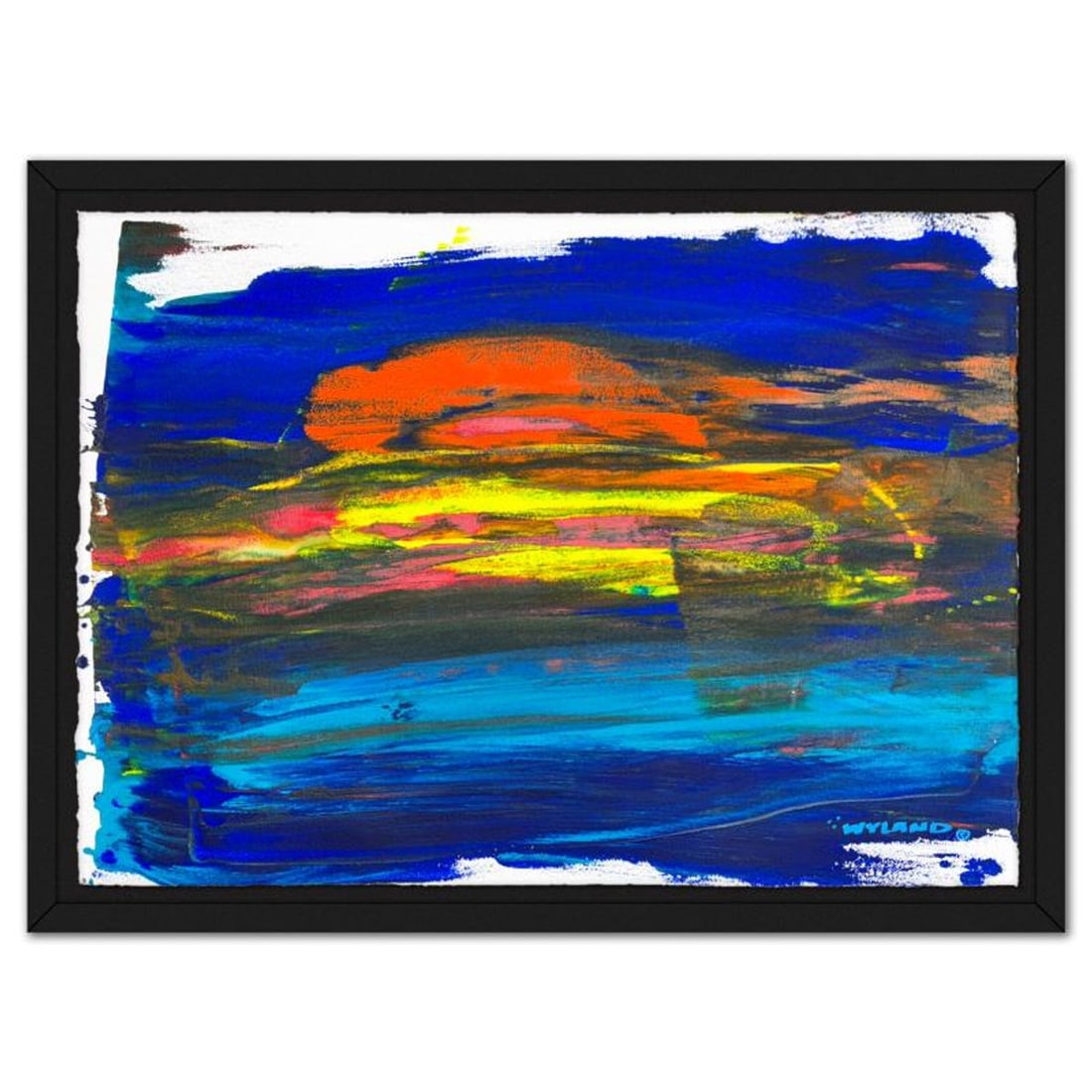 Wyland, Framed Original Watercolor Painting, Hand Signed with Letter of Authenticity.: This is an original watercolor painting on paper by Wyland, hand signed by the artist. This piece comes custom framed. Includes Letter of Authenticity. Measures approx. 34" x 48" (frame), 26" x 40" (i