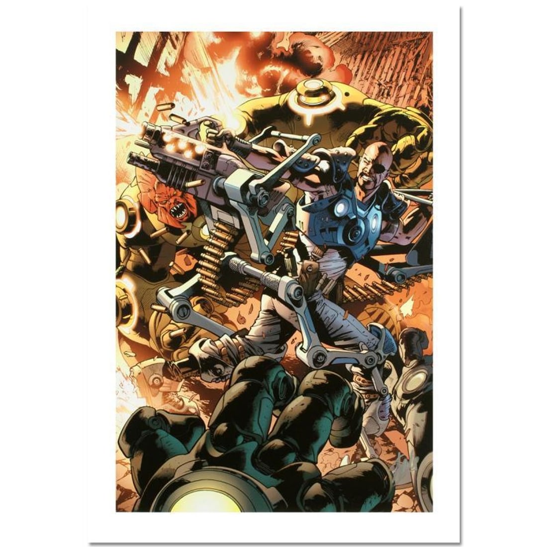 Stan Lee Signed, Marvel Comics "Ultimate Doom #1" Limited Edition Canvas, Numbered 8/10 with: Ultimate Doom #1 is a limited edition giclee on canvas with art by Bryan Hitch. Officially licensed by Marvel, this piece is numbered 8/10 and hand signed by creative legend Stan Lee (1922-2018). The 