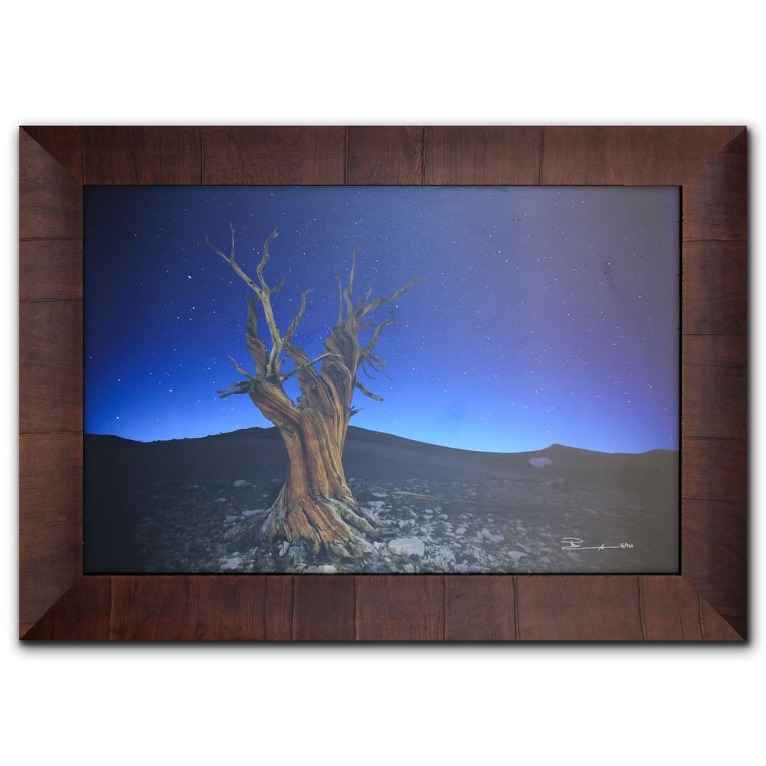Peter Lik- Limited Edition Photograph "Starry Night": Artist: Peter Lik. Medium: Limited Edition Photograph. Title: Starry Night. Size: 25" x 38.5". Measures approx. 33.5" x 47" (framed). Signature: Hand signed and numbered. Certificate of Authenticity: 