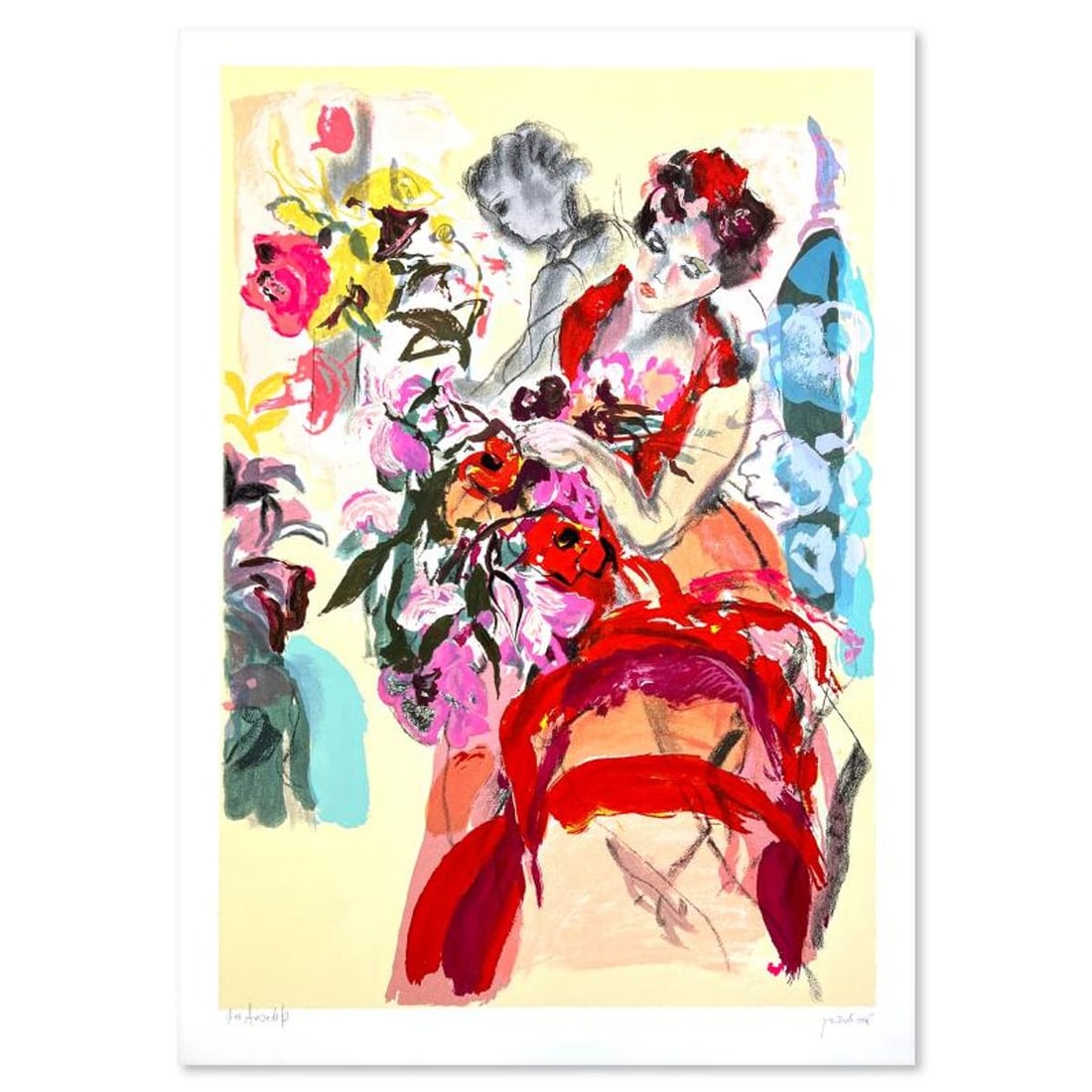 Lea Avizedek, Hand Signed, Numbered Limited Edition with Letter of Authenticity.: This is a limited edition on paper by Lea Avizedek. The piece comes hand signed by the artist, numbered, and with a letter of authenticity. Measures approximately 29" x 20". Reference#: 89758.