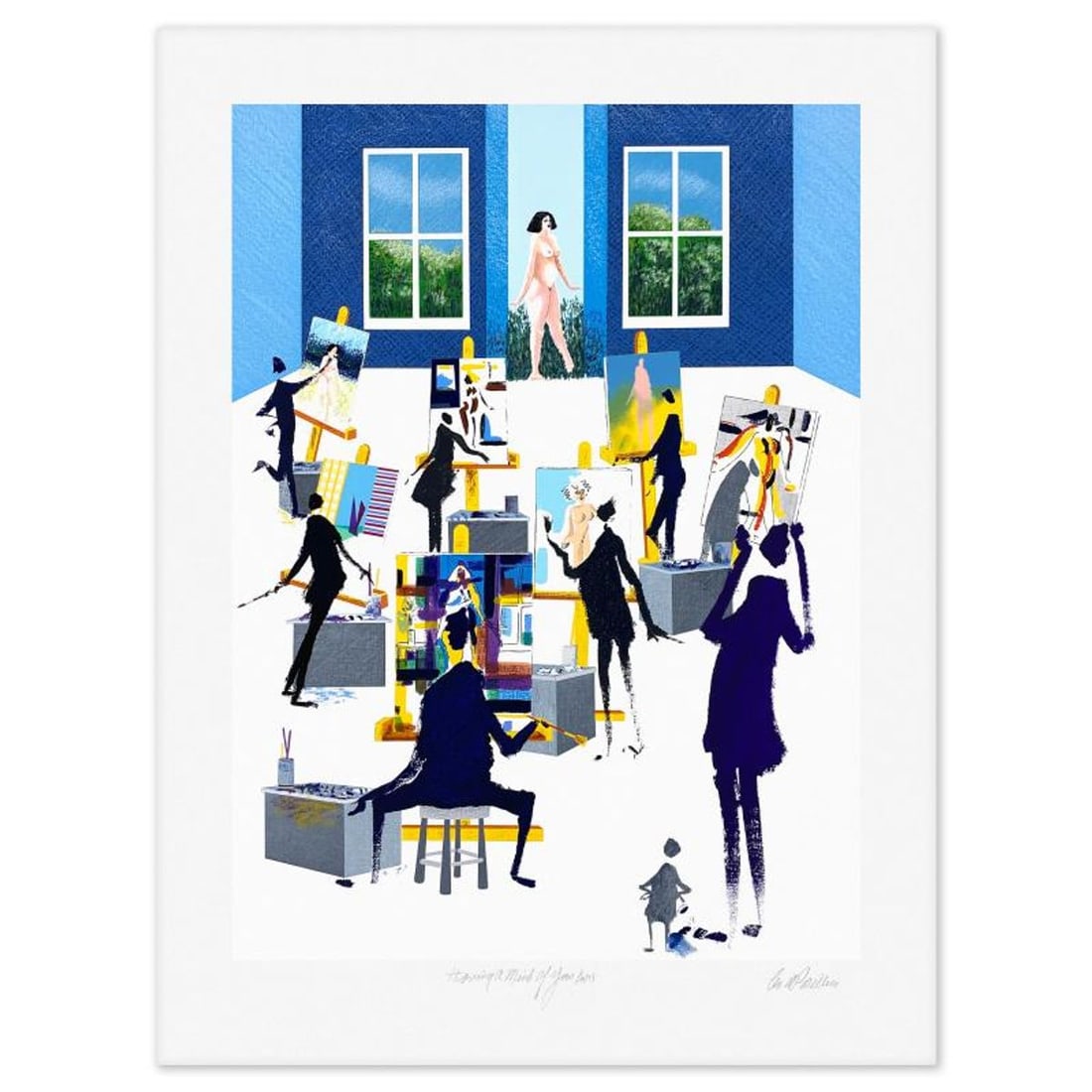 Leo Posillico, "Having a Mind Of Your Own" Limited Edition Serigraph, Numbered and Hand Signed with: Having a Mind Of Your Own is a limited edition serigraph on paper by Leo Posillico, numbered and hand signed with a Letter of Authenticity. Measures approx. 39" x 30" (border), 32" x 24" (image).