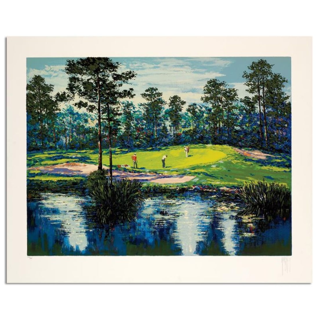 Mark King (1931-2014), "Pineland Plantations" Hand Signed Limited Edition Serigraph with Letter of: Pineland Plantations is a limited edition serigraph on paper by Mark King (1931-2014). Hand signed and numbered, this piece comes with a letter of authenticity and measures approximately 27" x 36" (im