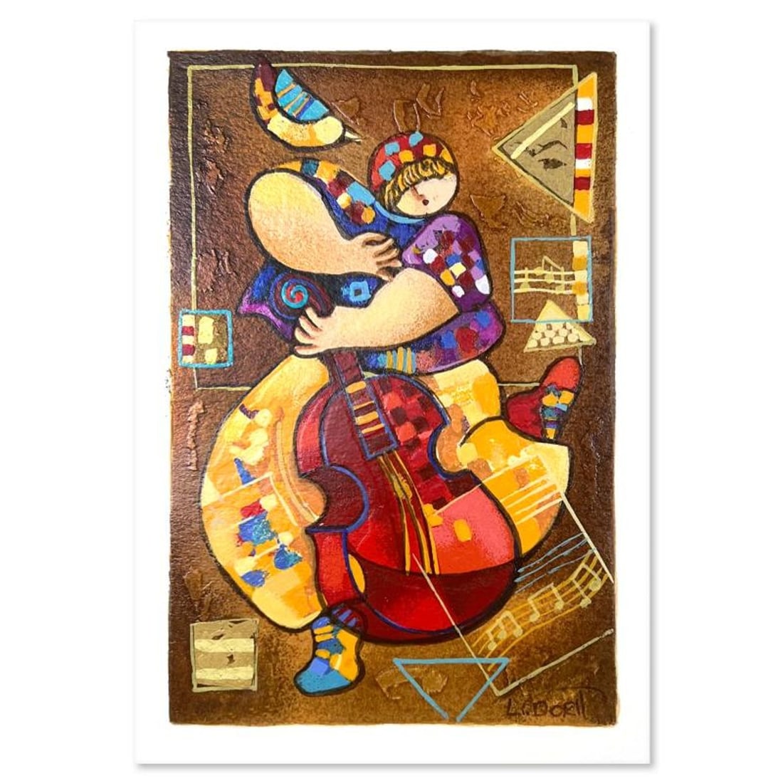 Dorit Levi, "Blues II" Limited Edition Serigraph, Numbered and Hand Signed with Letter of: "Blues II" is a limited edition serigraph on paper by Dorit Levi. The piece comes hand signed by the artist, numbered, and with a letter of authenticity. Measures approximately 8" x 5.5".