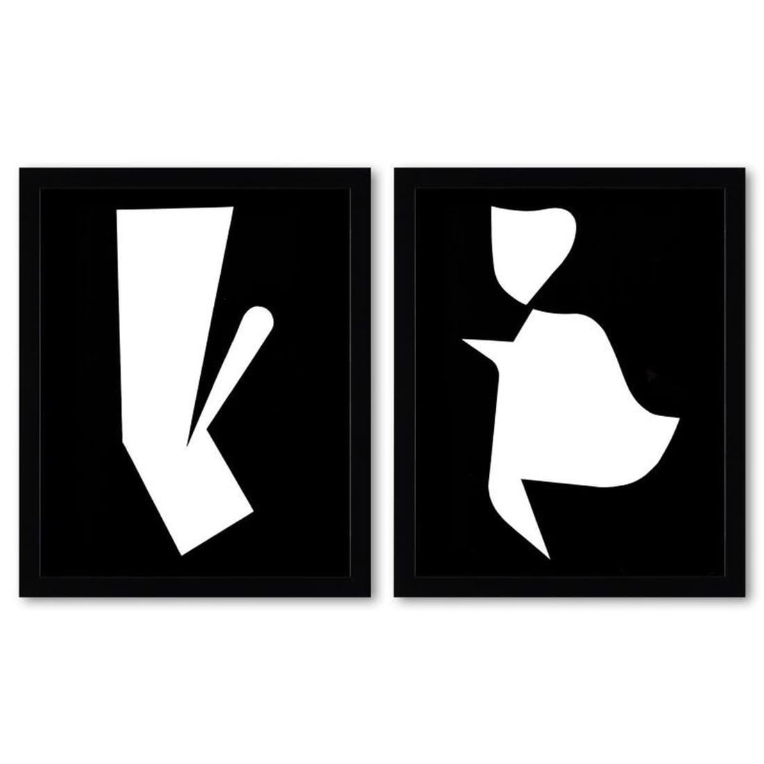 Victor Vasarely (1908-1997), "Yablapour et Lethe de la serie Etres Ou Fantomes (Diptych)" Framed: Yablapour et Lethe de la serie Etres Ou Fantomes (Diptych) is a set of heliogravure prints on paper, published in 1973, by Victor Vasarely (1908-1997). These pieces come custom framed, with a letter o