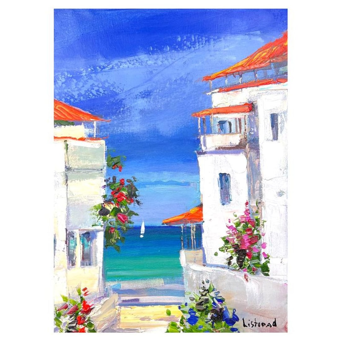 Natalya Listopad, Hand Signed Original Painting on Canvas with Letter of Authenticity.: This is an untitled original painting, acrylic on canvas by Natalya Listopad. It is hand signed by the artist and comes with a letter of authenticity. Measures approximately 17.5" x 13" (image).