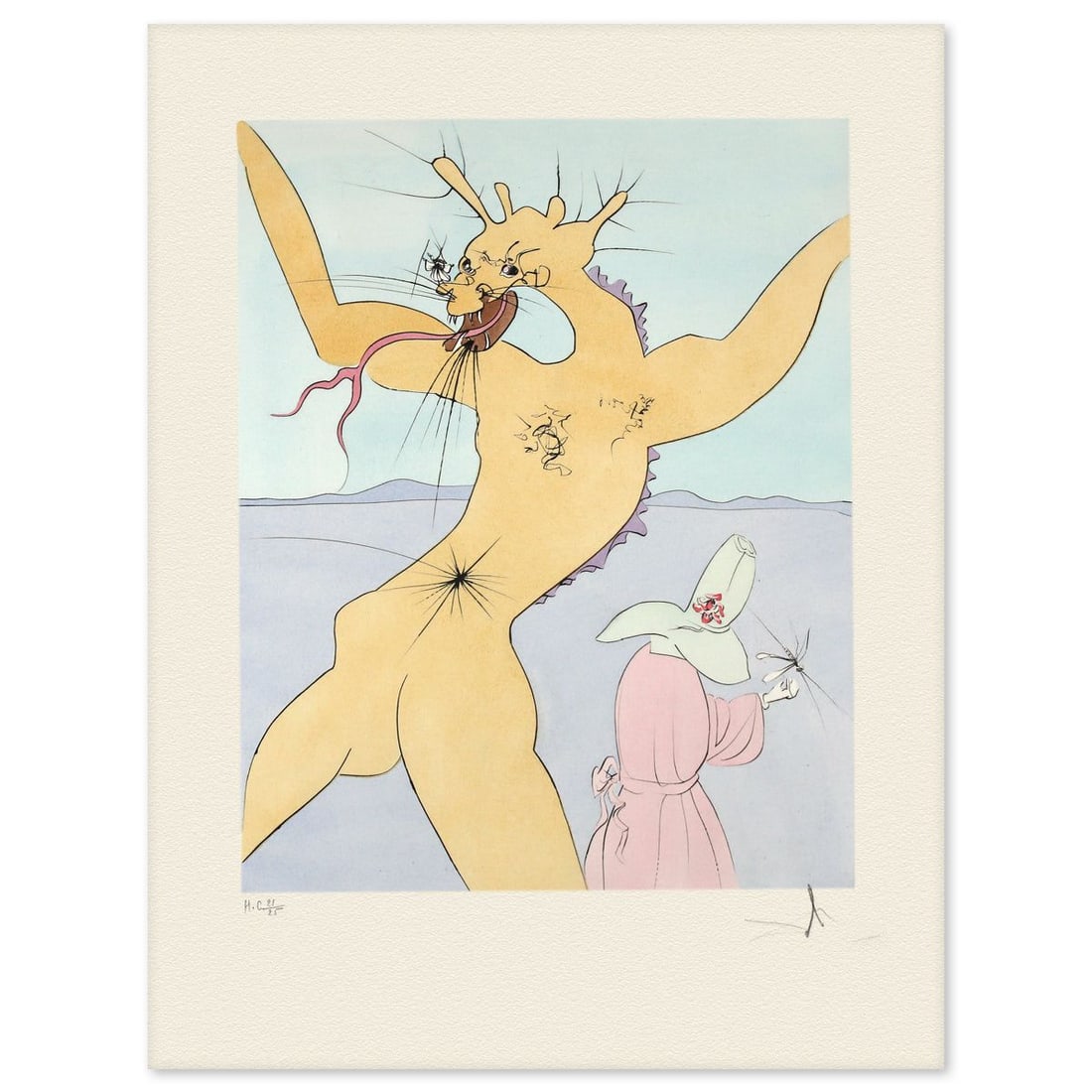 Salvador Dali- Etching "Shunboshi Little One-Inch" (1 of 3)