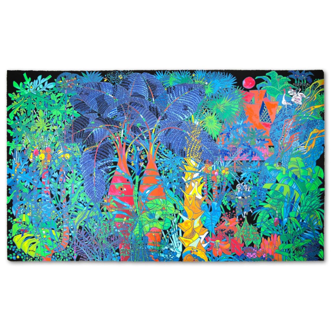 Jian Tie Feng- Silkscreen "Lovers Tree": Artist: Jian Tie Feng. Medium: Silkscreen. Title: Lovers Tree. Size: 34" x 56". Signature: Hand Signed and Numbered. Reference#: 80524.