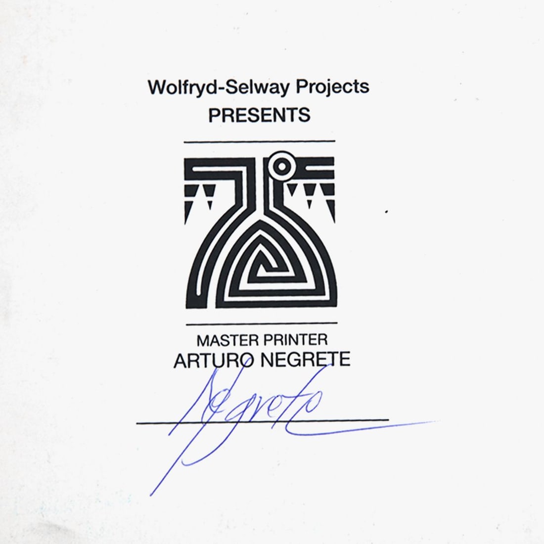 Wolfryd-Selway Projects- Silkscreen - 2