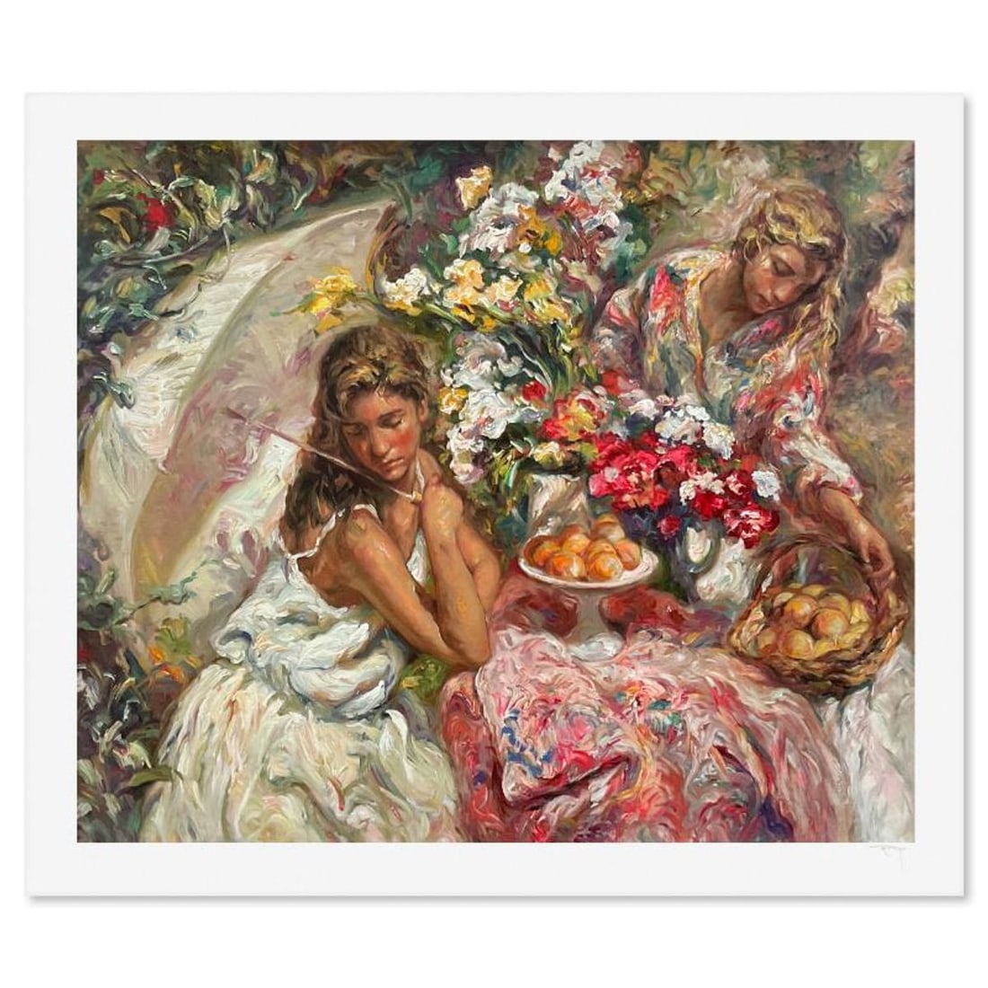Royo, "Adorando La Mesa" Limited Edition Printer's Proof Serigraph (29" x 36"), Numbered and Hand: Adorando La Mesa is a limited edition printer's proof serigraph on paper by Royo, numbered and hand signed by the artist. Includes Letter of Authenticity. Measures approx. 34.5" x 41" (border), 29" x 