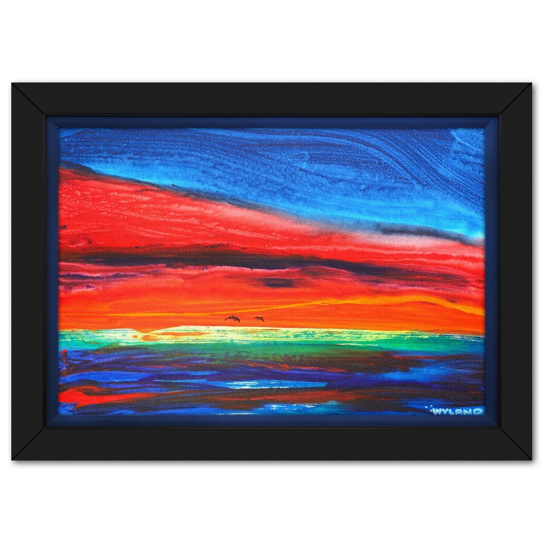 Wyland- Original Painting on Canvas "Untitled": Artist: Wyland. Medium: Original Painting on Canvas. Title: Untitled. Size: 24" x 36". Measures approx. 32" x 44" (framed). Signature: Hand signed by the artist. Certificate of Authenticity: Is includ