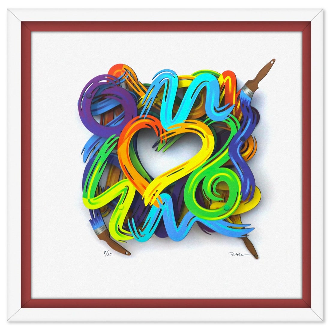 Patricia Govezensky- 3D Multilayered Woodcut "Colors of Love" (1 of 2)