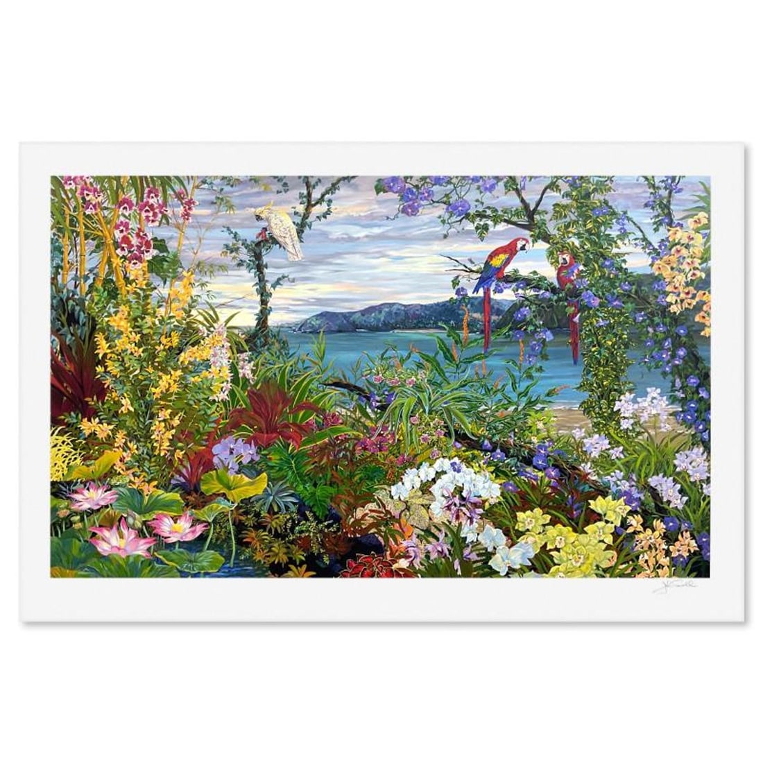 John Powell, "Lost Lagoon" Limited Edition Printer's Proof Serigraph, Numbered and Hand Signed with: Lost Lagoon is a limited edition printer's proof serigraph on paper by John Powell, numbered and hand signed by the artist. Includes Letter of Authenticity. Measures approx. 36.5" x 53.5" (border), 30