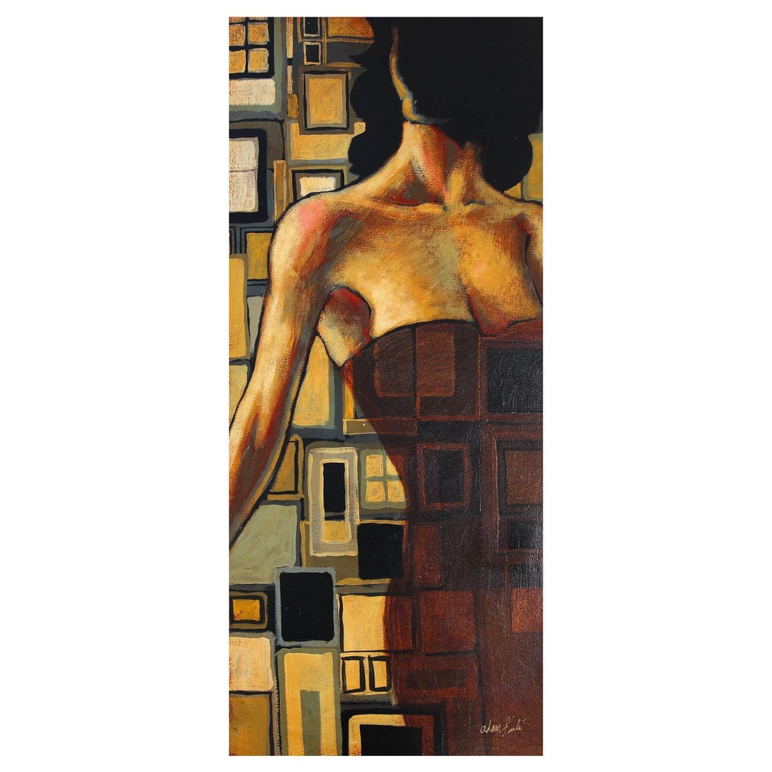 Adan Finli- "Geometric Elegance": Artist: Adan Finli. Title: Geometric Elegance. Size: 43.5" x 30". Reference#: 80608.