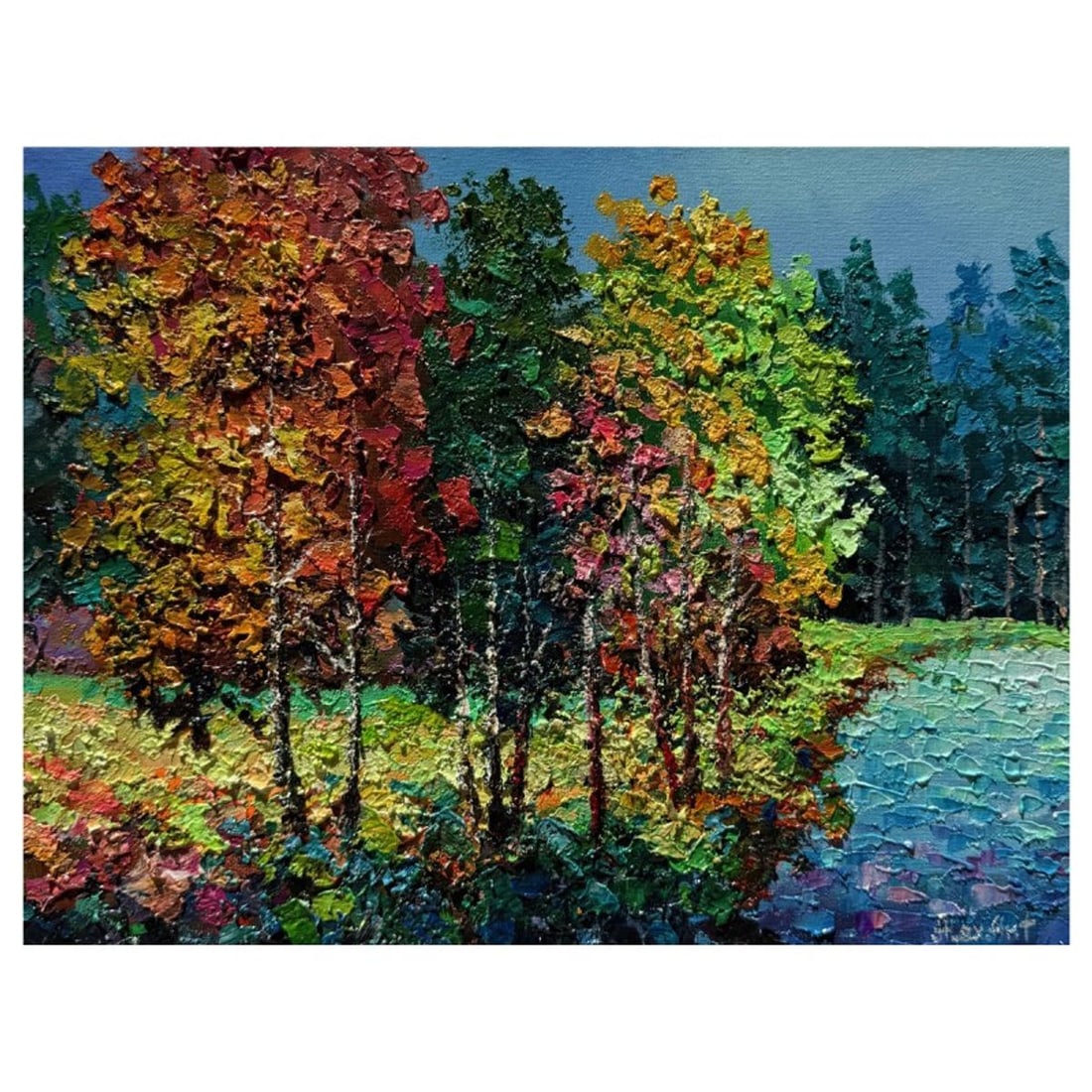 Alexander Antanenka, "Song Of The Forest" Hand Signed Original Painting on Canvas with Letter of: Song Of The Forest is an original oil painting on stretched canvas by Alexander Antanenka. Hand signed by the artist, the piece comes with a letter of authenticity. Measures approximately 14" x 18" (i