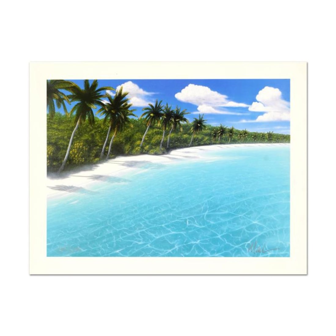 Dan Mackin, "Endless Beaches" Hand Signed Lithograph from a Sold Out Limited Edition, Numbered and: Endless Beaches is hand signed and numbered lithograph from a sold out limited edition on paper by Dan Mackin. Includes Letter of Authenticity. Measures approx. 16" x 12" (border), 14" x 10" (image). 
