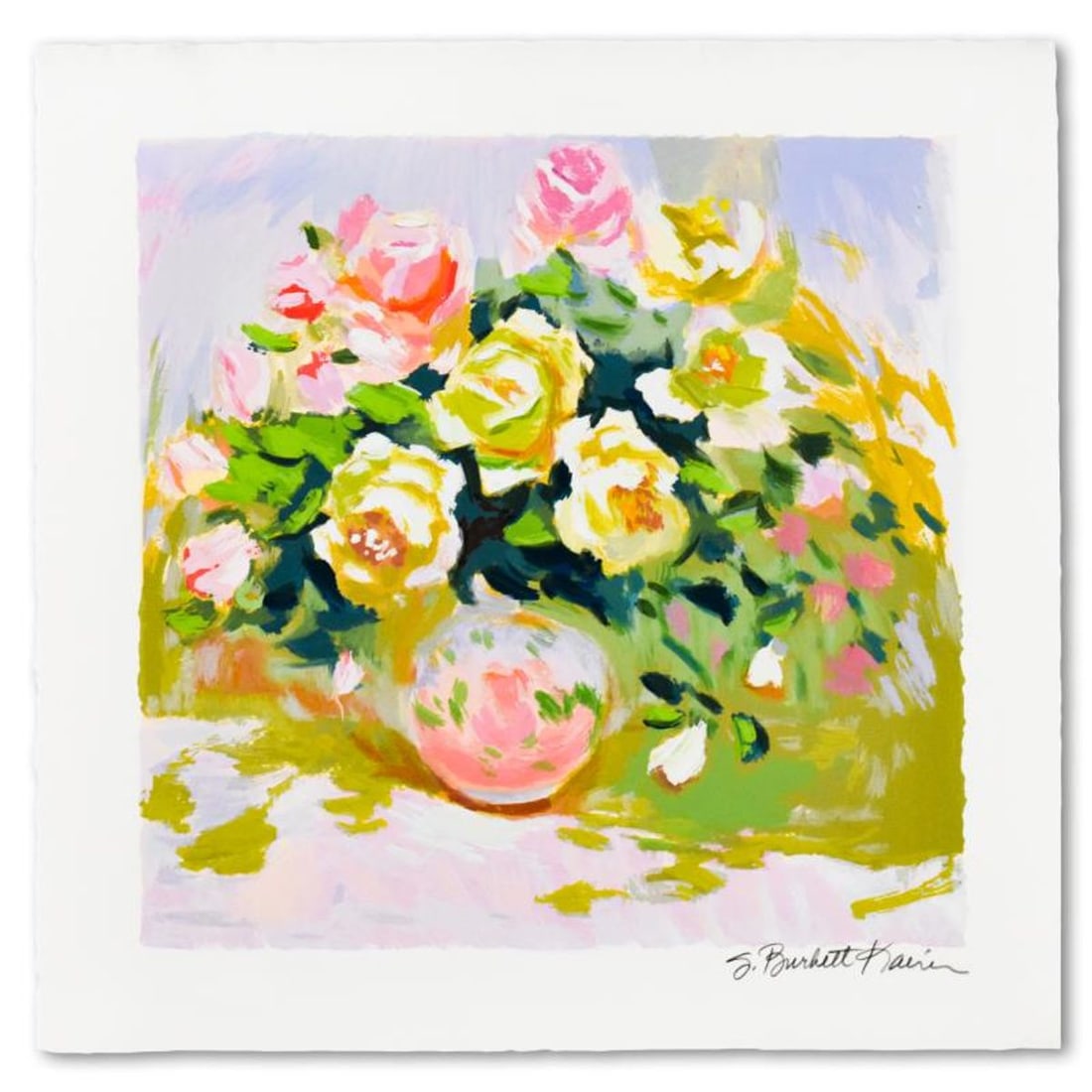 S. Burkett Kaiser, Limited Edition, Numbered and Hand Signed with Letter of Authenticity.: This is a limited edition giclee on paper by S. Burkett Kaiser, numbered and hand signed by the artist. Includes Letter of Authenticity. Measures approx. 15" x 15" (border), 12" x 12" (image). Referen