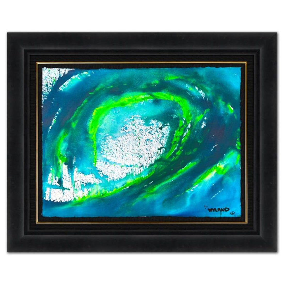 Wyland, "Untitled Abstract" Framed Original Painting on Paper, Hand Signed with Letter of: This is an original watercolor painting on paper by Wyland, hand signed by the artist. This piece comes custom framed. Includes Letter of Authenticity. Measures approximately 31" x 38.5" x (framed), 2