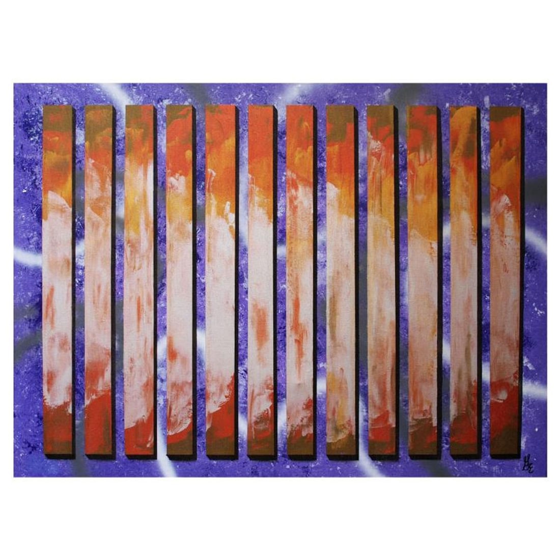 George Marlowe (d. 2026), "Gilded Cage" Original Acrylic Painting on Gallery Wrapped Canvas, Hand: Gilded Cage is an original acrylic painting on canvas by George Marlowe, hand signed by the artist. This piece comes gallery wrapped. Includes Letter of Authenticity. Measures approx. 40" x 30"