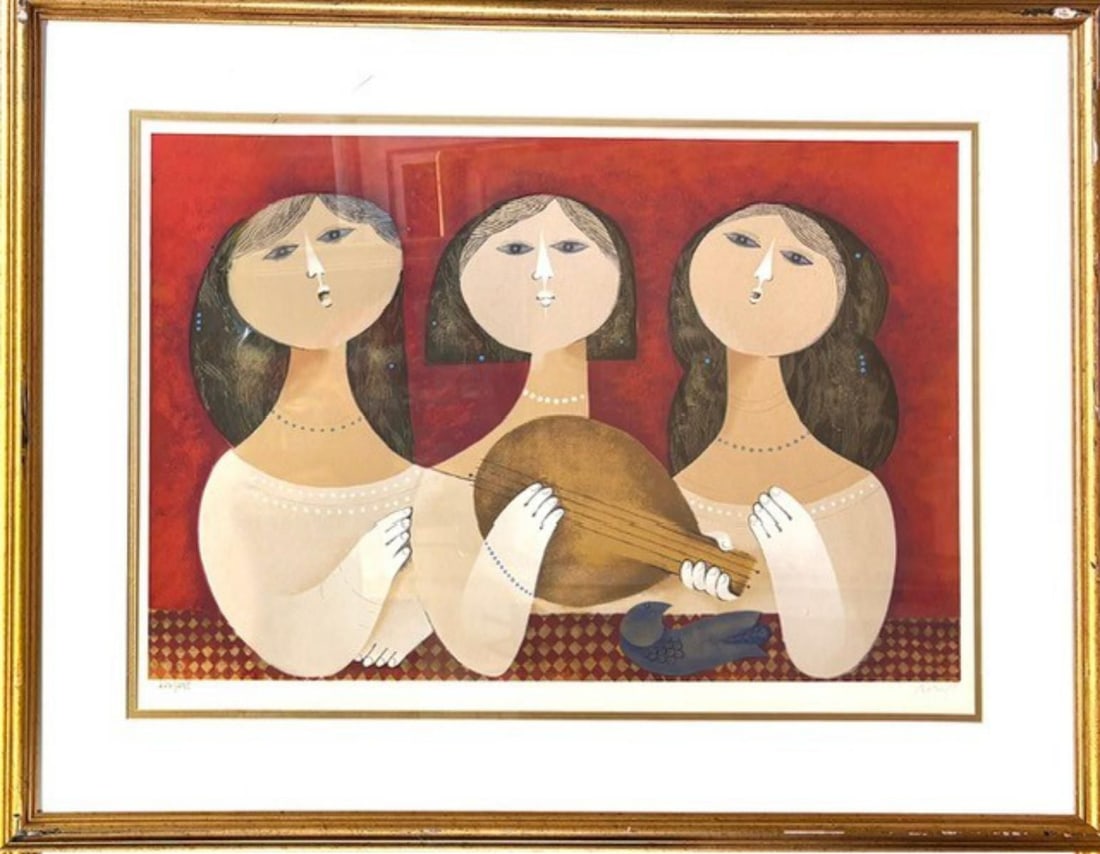 Sammy Briss- Serigraph on paper: Artist: Sammy Briss. Medium: Serigraph on paper. Measures approx. 24" x 30" (framed). Signature: Hand signed and numbered. Reference#: 33316.