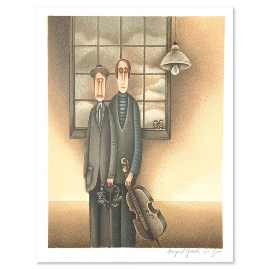 Avigail Yoresh, Limited Edition Serigraph, Hand Signed and Numbered with Letter of Authenticity.: This is a limited edition serigraph on paper by Avigail Yoresh. The piece comes hand signed by the artist, numbered, and with a letter of authenticity. Measures approximately 10" x 7.5". Reference#: 9