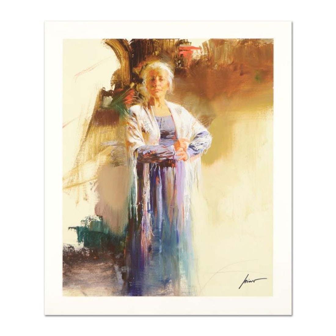 Pino (1939-2010) "The Matriarch" Limited Edition Giclee. Numbered and Hand Signed; Certificate of: The Matriarch is a limited edition giclee on paper by Pino (1939-2010). The piece comes numbered and is hand signed by the artist. Includes Certificate of Authenticity. Measures approximately 20 x 16"