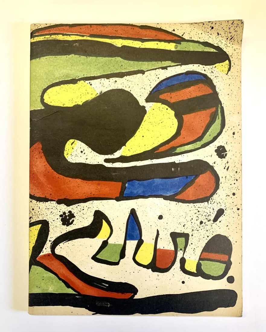 Joan Miro- Refrance Book with many color lithographs inside: Artist: Joan Miro. Medium: Refrance Book with many color lithographs inside. Size: 9" x 12". Reference#: 28543.