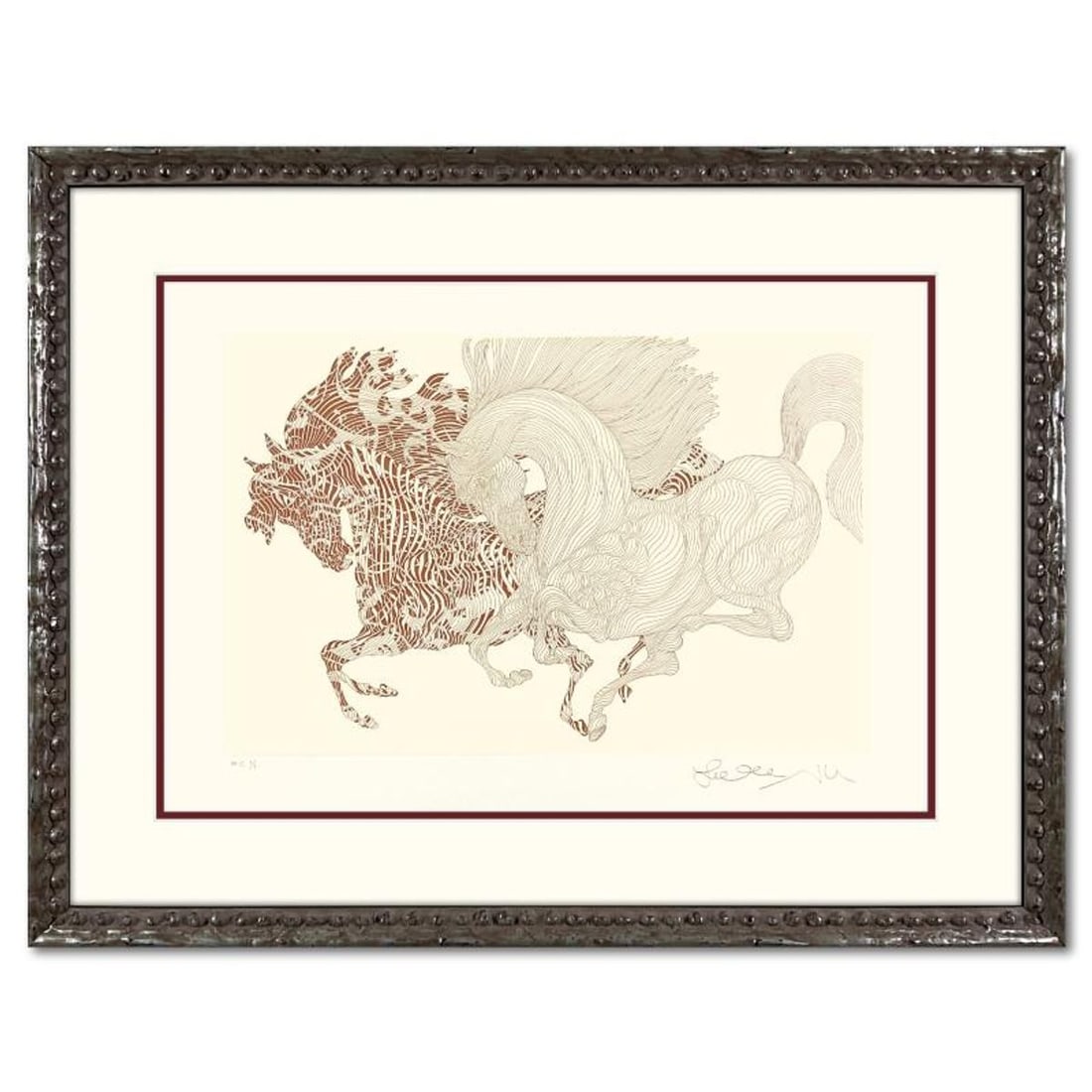 Guillaume Azoulay, Framed Limited Edition Etching, HC Numbered 1/1 and Hand Signed with Letter of: This is a limited edition etching on paper by Guillaume Azoulay, HC numbered 1/1 and hand signed by the artist. This piece comes custom framed. Includes Letter of Authenticity. Measures approx. 31" x 