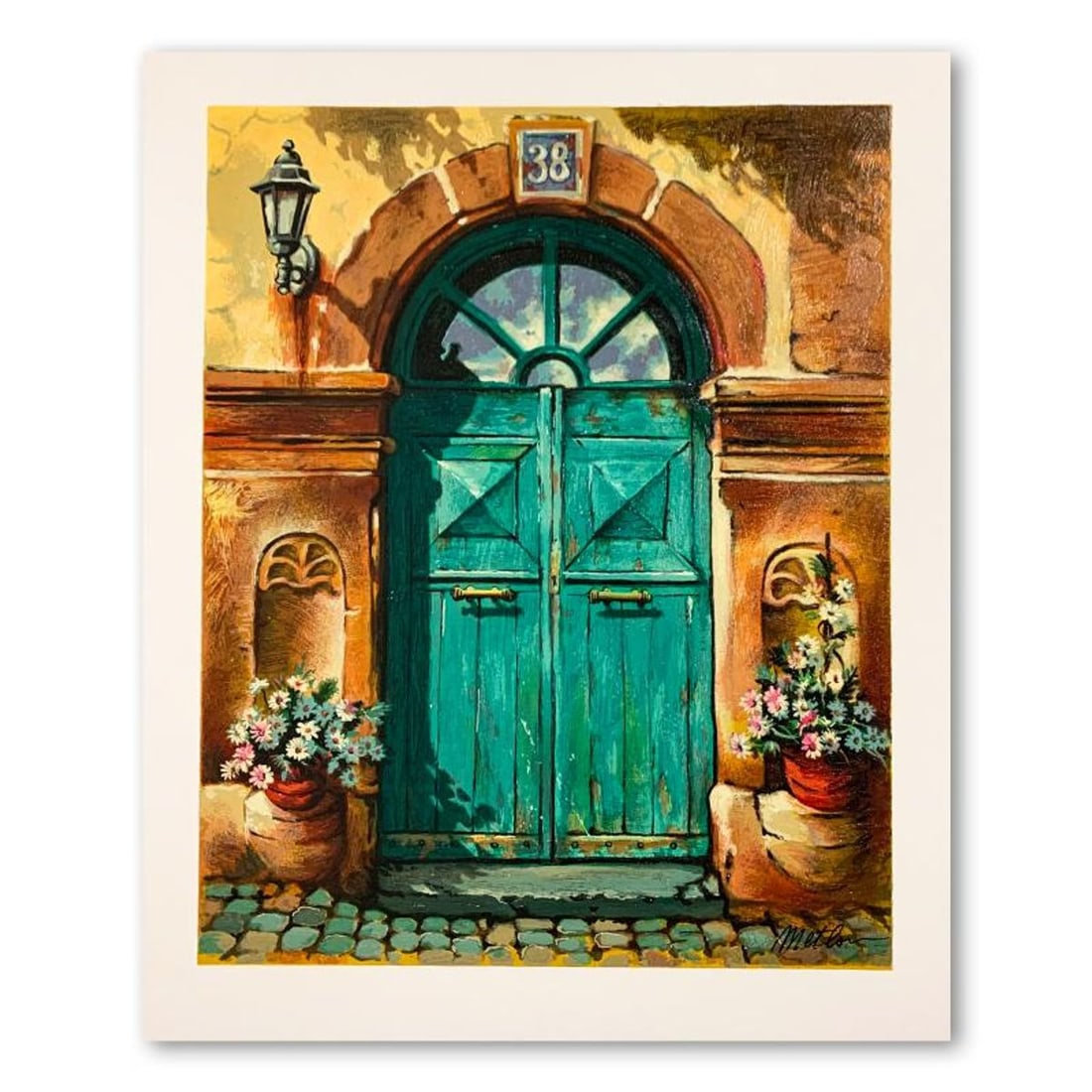 Anatoly Metlan, "House No. 38" Hand Signed Limited Edition Serigraph on Paper with Letter of: House No. 38 is a limited edition serigraph on paper by Anatoly Metlan. It is numbered and hand signed and includes a letter of authenticity. Measures approximately 15.5" x 12" (image). Reference#: 92