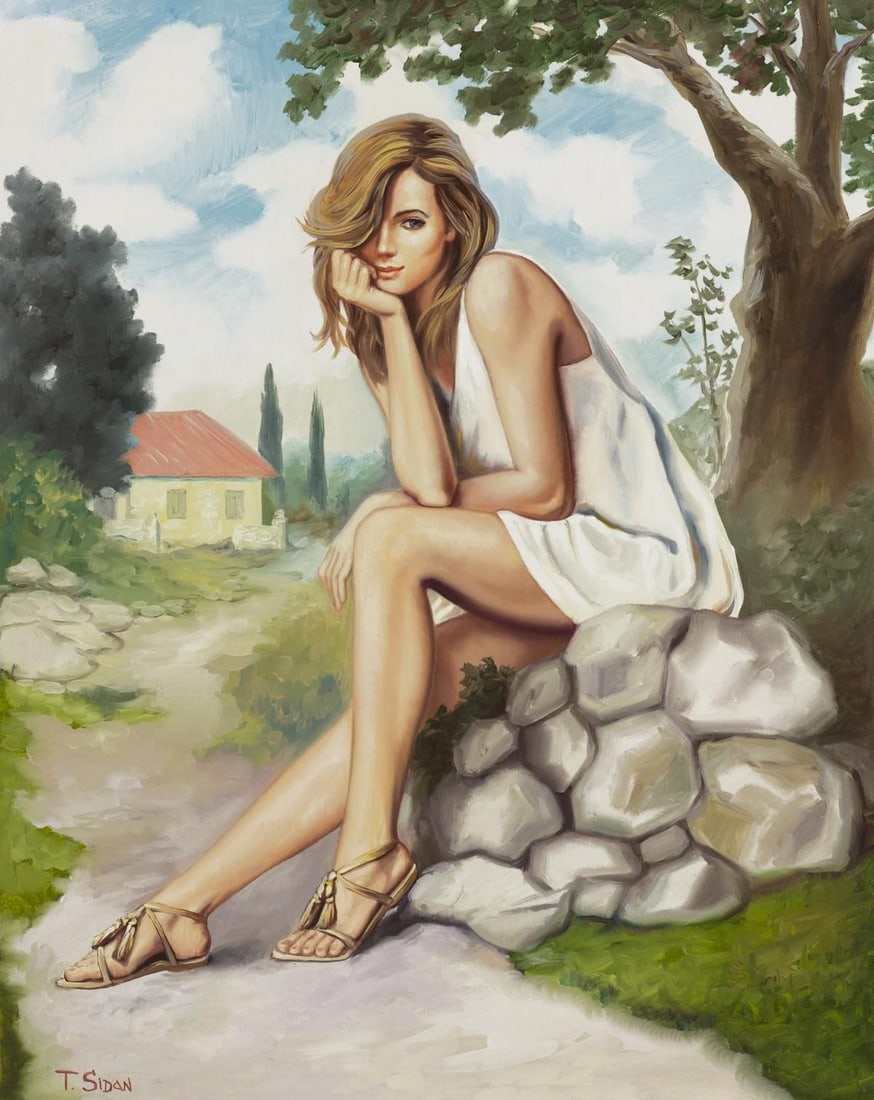Taras Sidan- Original Giclee on Canvas "Adela": Artist: Taras Sidan. Medium: Original Giclee on Canvas. Title: Adela. Size: 30" x 24". Signature: Hand Signed and Numbered by the Artist. Certificate of Authenticity: From the publisher. Reference#: 2