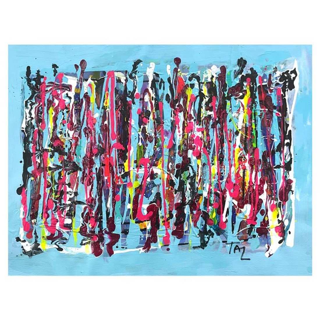Inbar Tal, Original Painting on Canvas, Hand Signed with Letter of Authenticity.: This is an original painting on canvas by Inbar Tal, hand signed by the artist. Includes Letter of Authenticity. Measures approx. 20" x 24" (image).