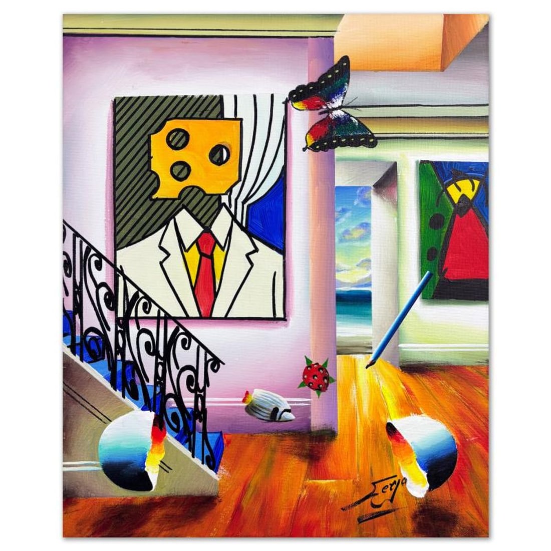 Ferjo, Hand Signed Original Painting on Canvas with Letter of Authenticity. (1 of 9)