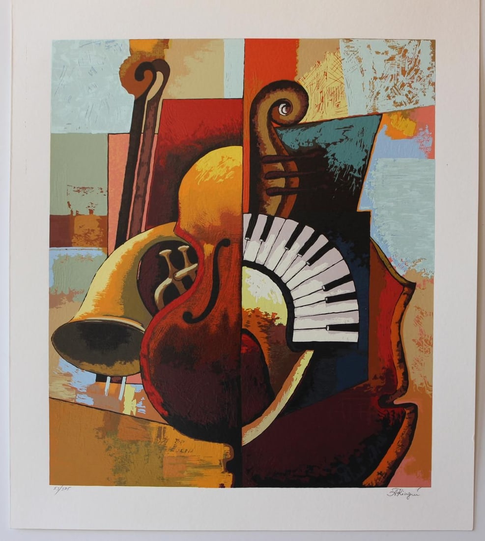Igor Kovalev- Original Serigraph on Paper "Symphony III": Artist: Igor Kovalev. Medium: Original Serigraph on Paper. Title: Symphony III. Size: 19" x 17". Signature: Hand Signed by the Artist. Certificate of Authenticity: From the publisher. Reference#: