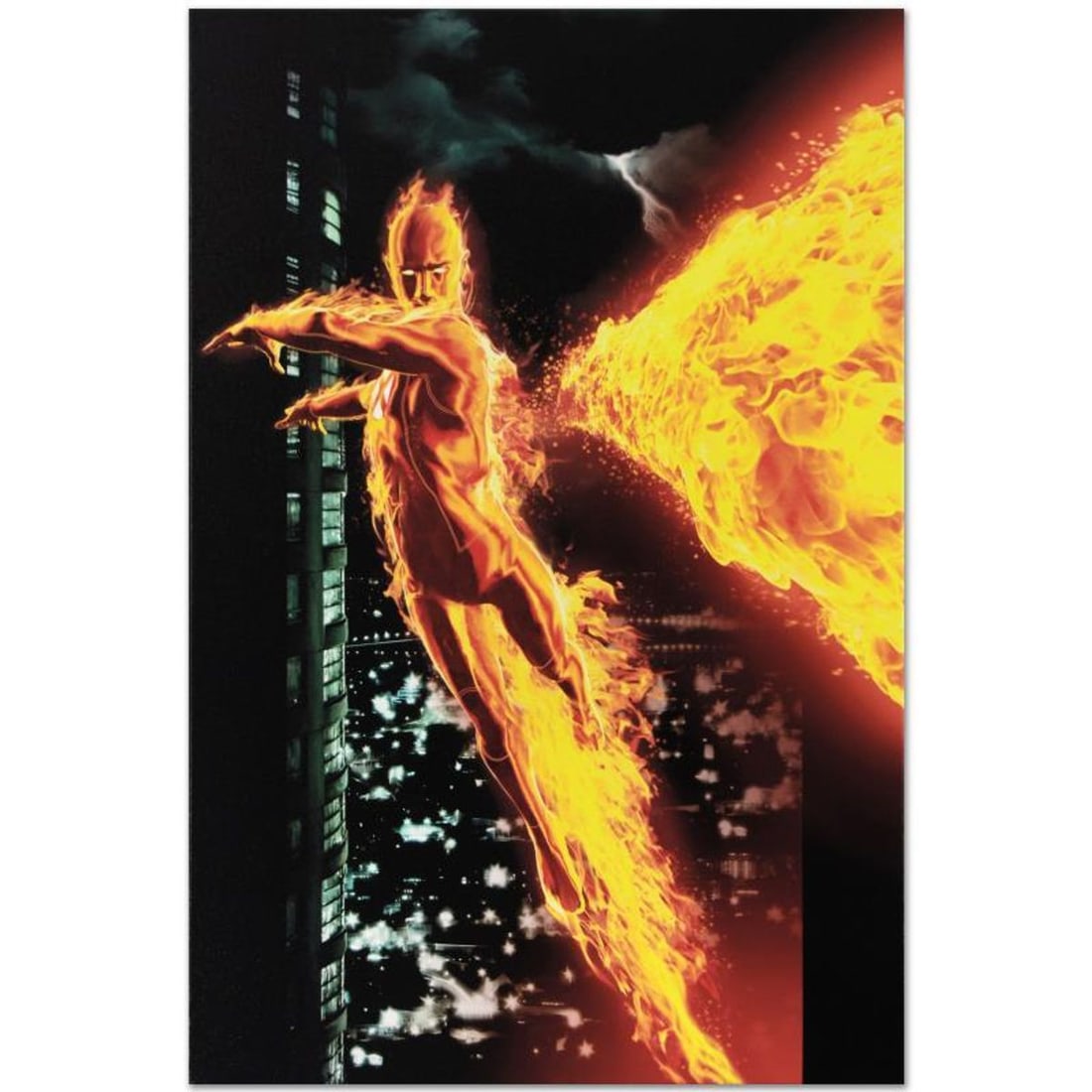 Marvel Comics "Ultimate X-Men #2" Numbered Limited Edition Giclee on Canvas by Kaare Andrews with: A piece of comic book history, this limited edition, from original art by Kaare Andrews, depicts the Human Torch. Kaare Andrews is a Canadian comic book writer and artist and film-maker known for his 