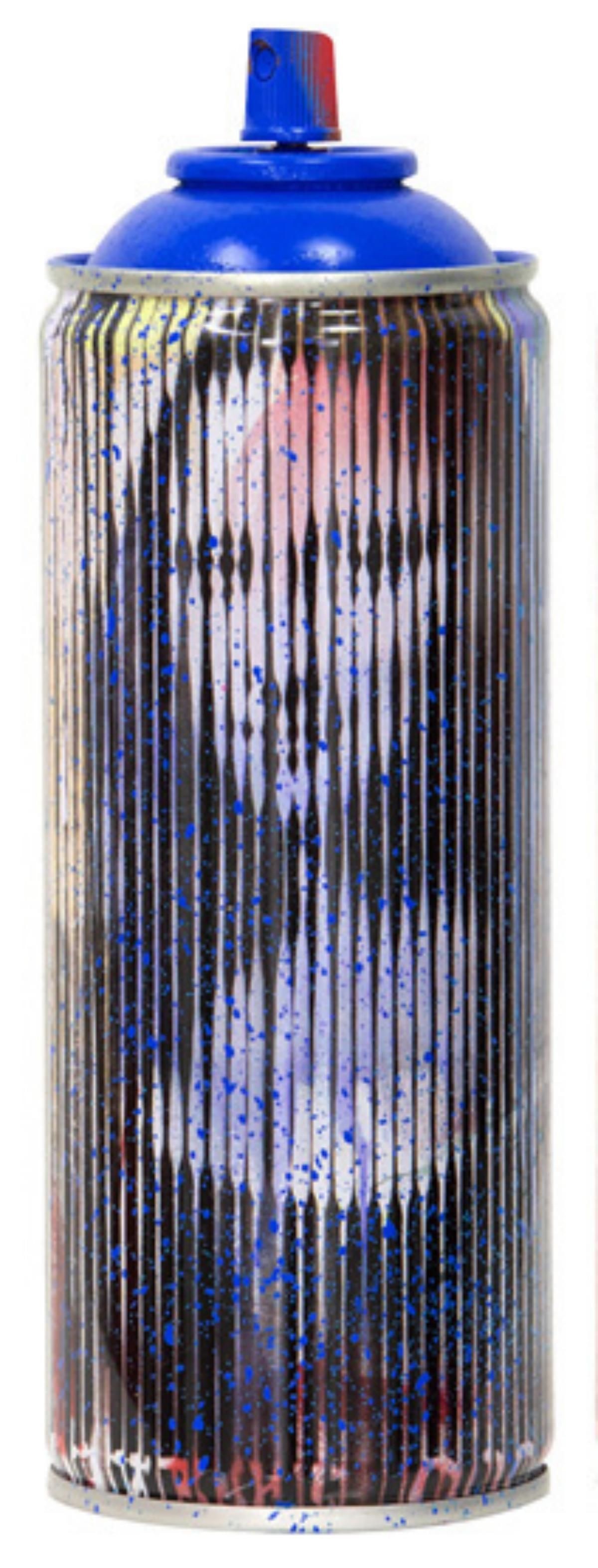 Mr. Brainwash- SPRAY CAN "MONA LINESA, 2020": Artist: Mr. Brainwash. Medium: SPRAY CAN. Title: MONA LINESA, 2020. Size: 7.5" x 2.5". Signature: Numbered and dated. Additional: Cans Include Case. Reference#: 14407.