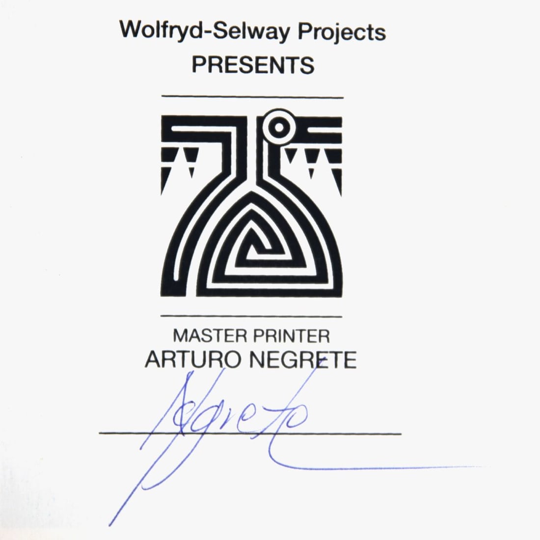 Wolfryd-Selway Projects- Silkscreen - 2
