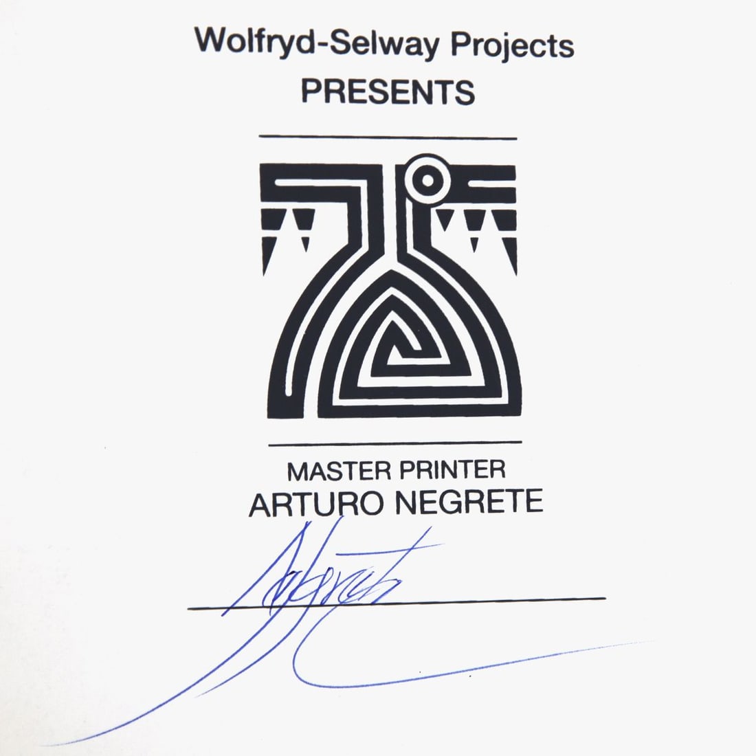 Wolfryd-Selway Projects- Silkscreen - 2