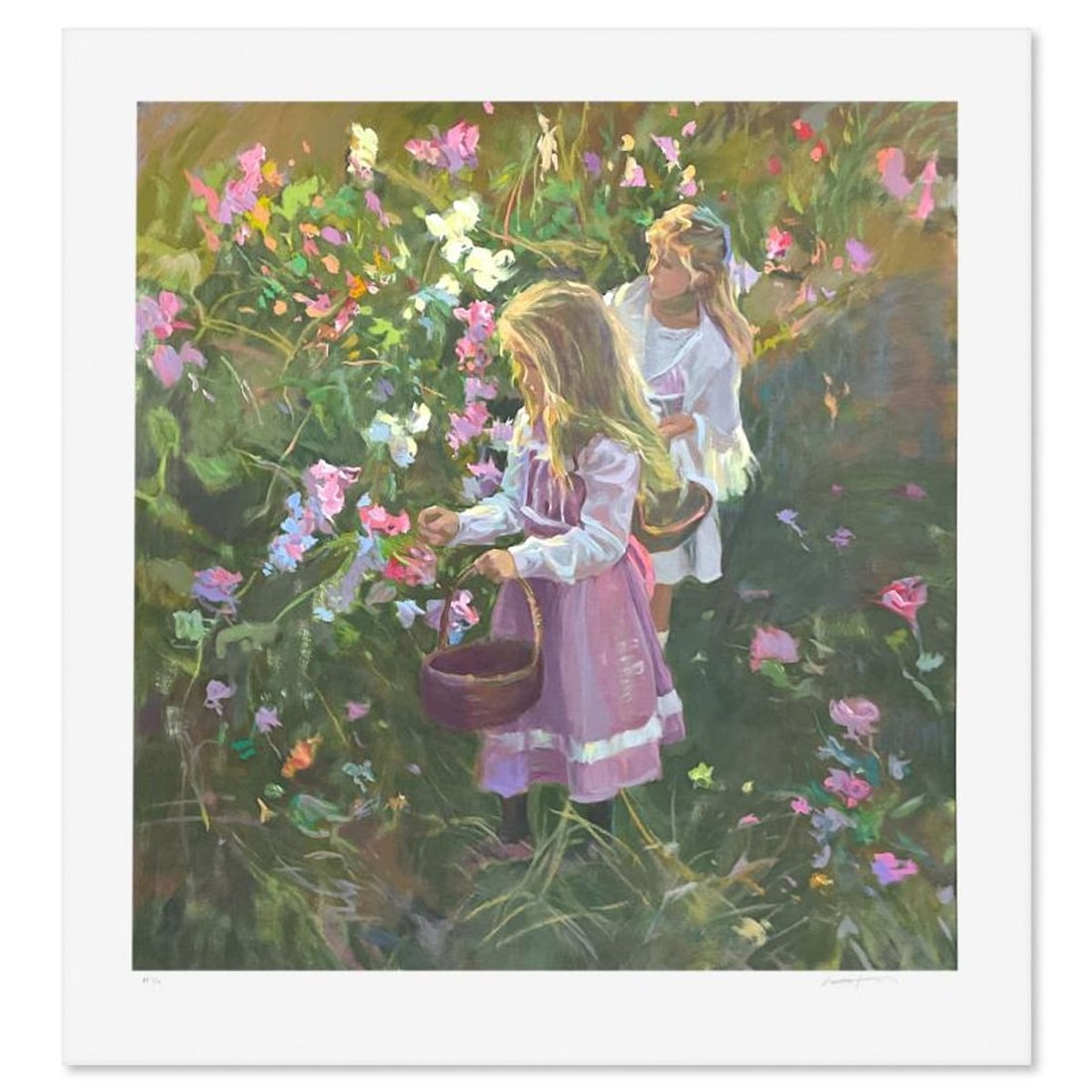 Don Hatfield, "Secret Meadow" Limited Edition Printer's Proof Serigraph, Numbered and 1/11 Hand: Secret Meadow is a limited edition printer's proof serigraph on paper by Don Hatfield, numbered and 1/11 hand signed by the artist. Includes Letter of Authenticity. Measures approx. 35" x 33.5" (borde