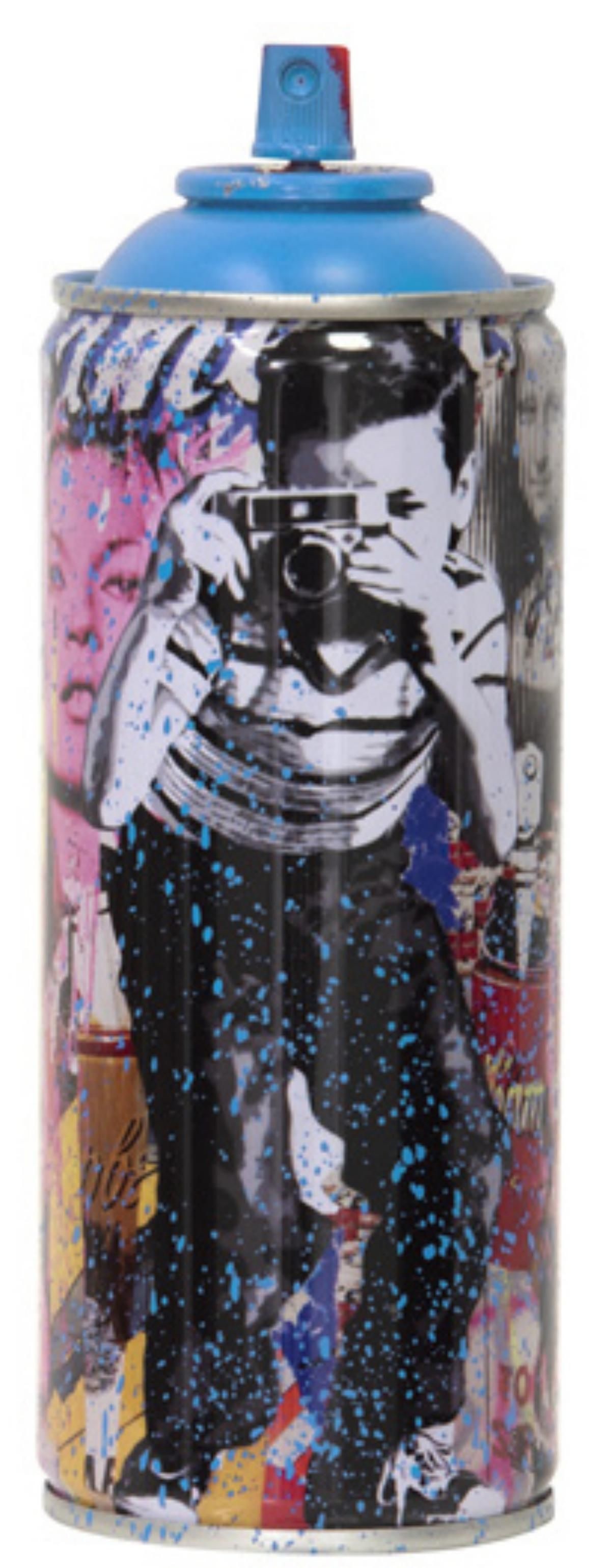 Mr. Brainwash- SPRAY CAN "SMILE (FULL), 2020": Artist: Mr. Brainwash. Medium: SPRAY CAN. Title: SMILE (FULL), 2020. Size: 7.5" x 2.5". Signature: Numbered and dated. Additional: Cans Include Case. Reference#: 14471.