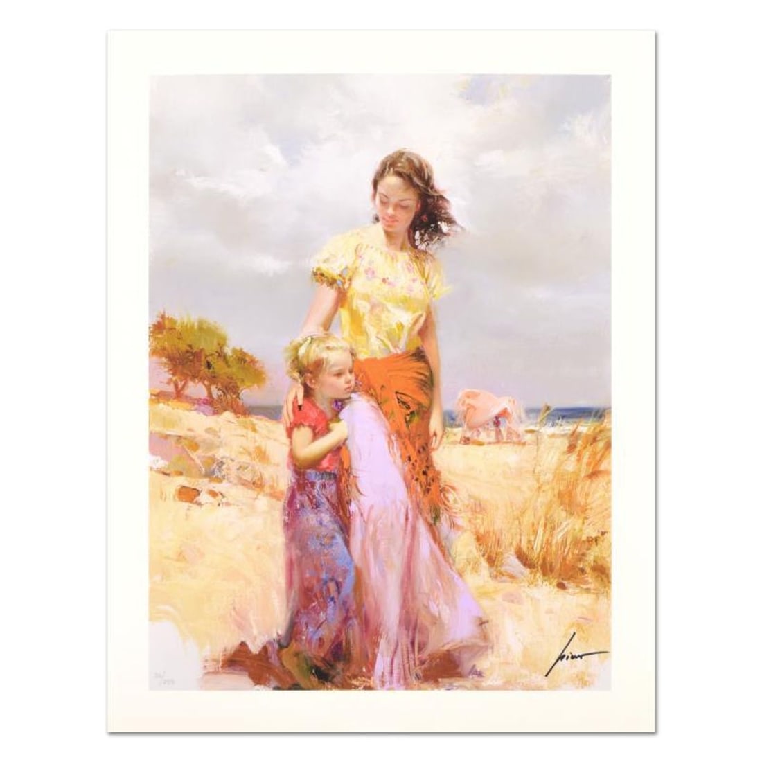 Pino (1939-2010), "Family Retreat" Limited Edition on Canvas, Numbered and Hand Signed with: Family Retreat is a limited edition giclee on canvas by Pino (1939-2010), numbered and hand signed by the artist. Includes Certificate of Authenticity. Measures approx. 12" x 16" (image). Reference#: 