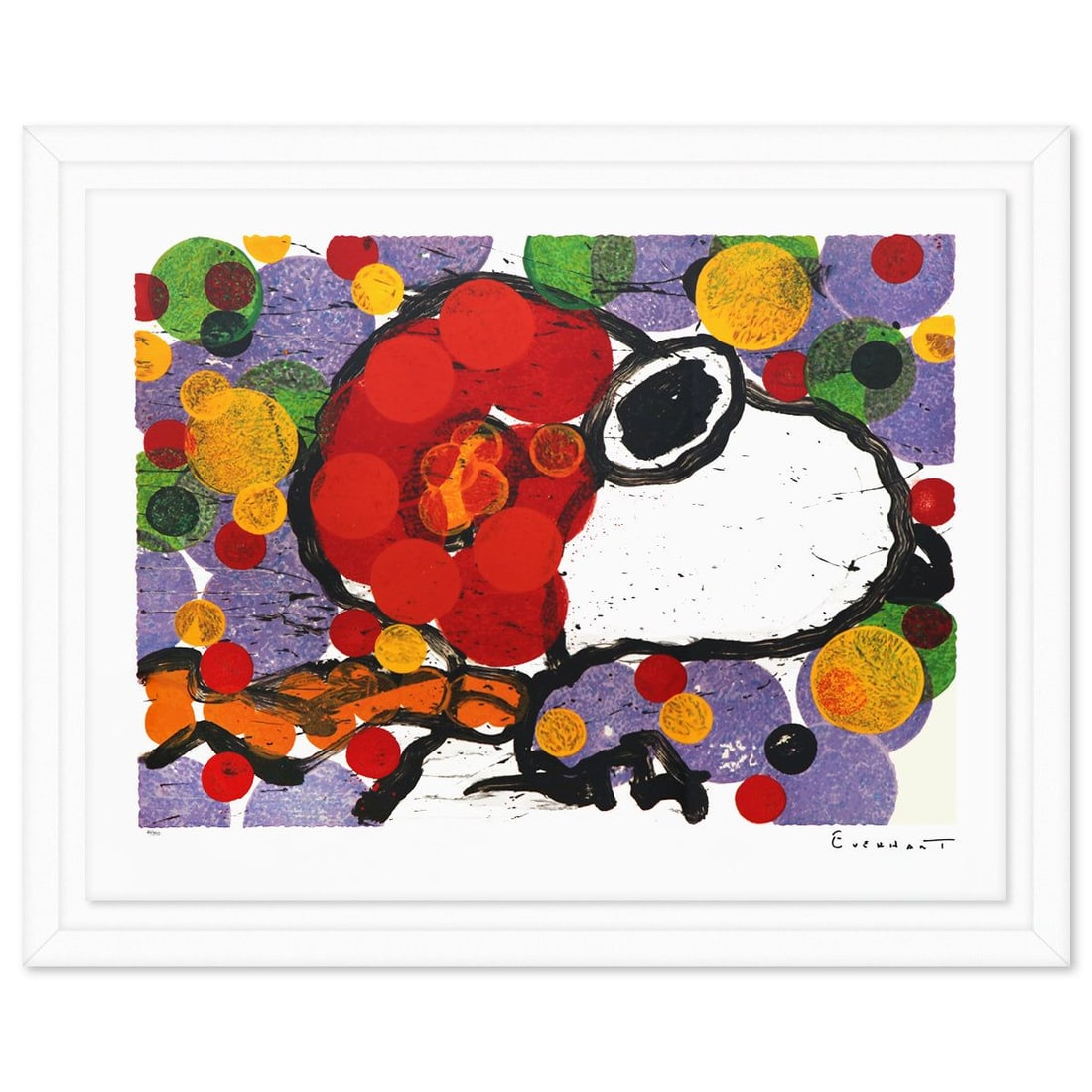 Tom Everhart- Hand Pulled Original Lithograph "Synchronize My Boogie-Evening": Artist: Tom Everhart. Medium: Hand Pulled Original Lithograph. Title: Synchronize My Boogie-Evening. Size: 27" x 34". Measures approx. 32" x 39" (framed). Signature: Hand signed and numbered. Certific