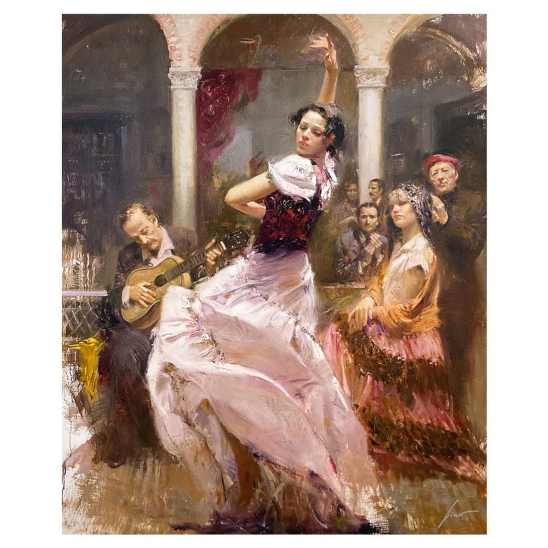 #1 in Edition: Pino (1939-2010), "Seville in My Heart" Limited Edition on Canvas, HC Numbered 1/25: Seville in My Heart is a limited edition giclee on canvas by Pino (1939-2010), HC numbered 1/25 and hand signed by the artist. Includes Certificate of Authenticity. Measures approx. 44" x 36" (image).