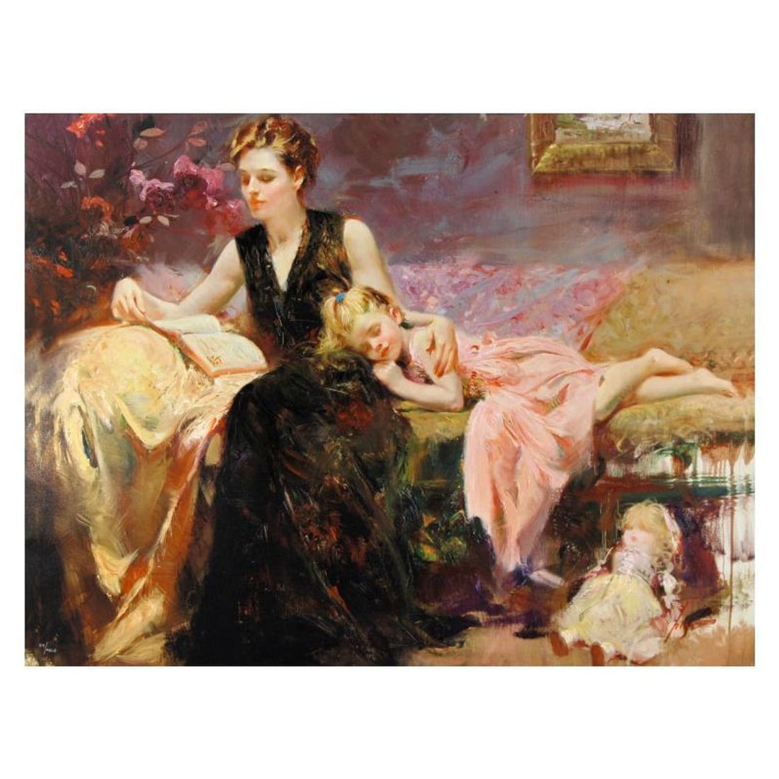 Pino (1939-2010), "Precious Moments" Hand Signed Limited Edition on Canvas with Certificate of: Precious Moments is a limited edition giclee on canvas by Pino (1939-2010), numbered and hand signed by the artist. Includes Certificate of Authenticity. Measures approximately 12" x 16". Reference#: 